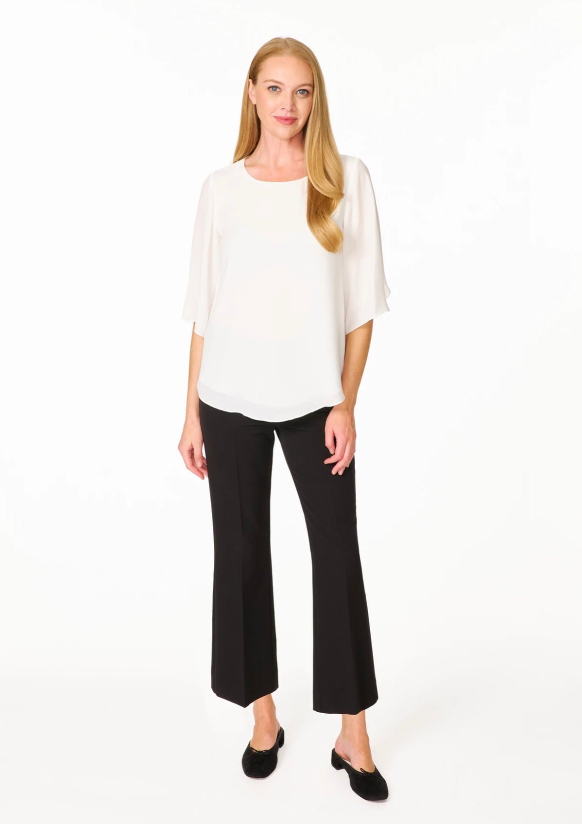 Pull On Crop Flare - Navy