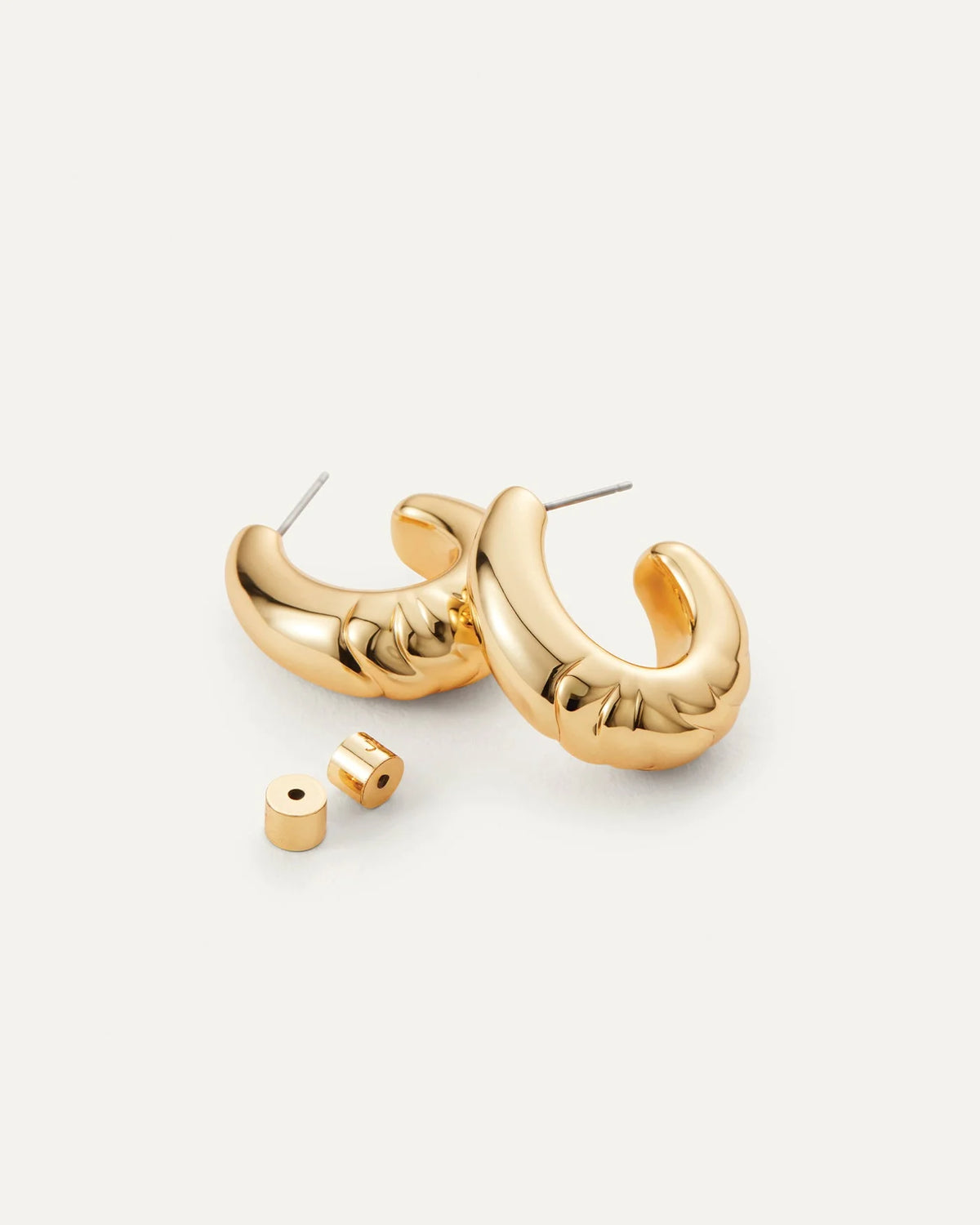 Slim Nelle Hoop Earrings - Gold