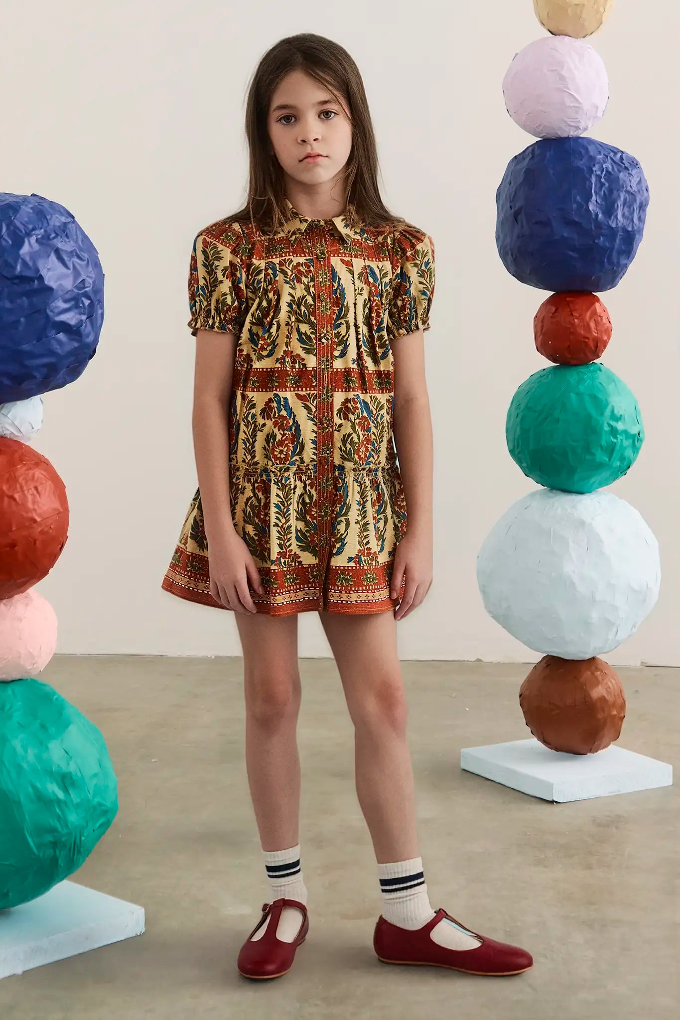 Kids Drifter Mini Dress - Amber Glen Cream