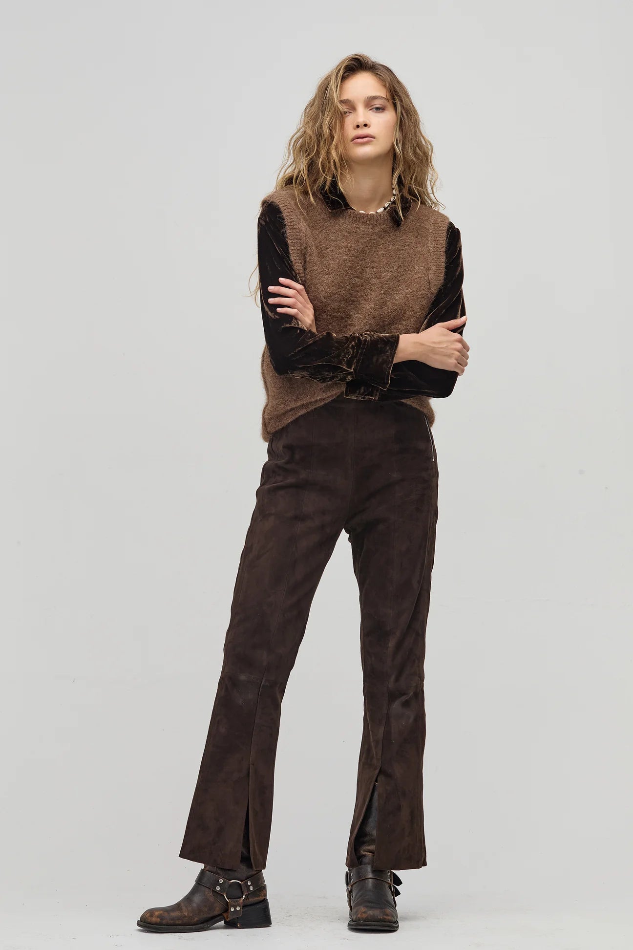 San Merino Velvet Shirt - Chocolate