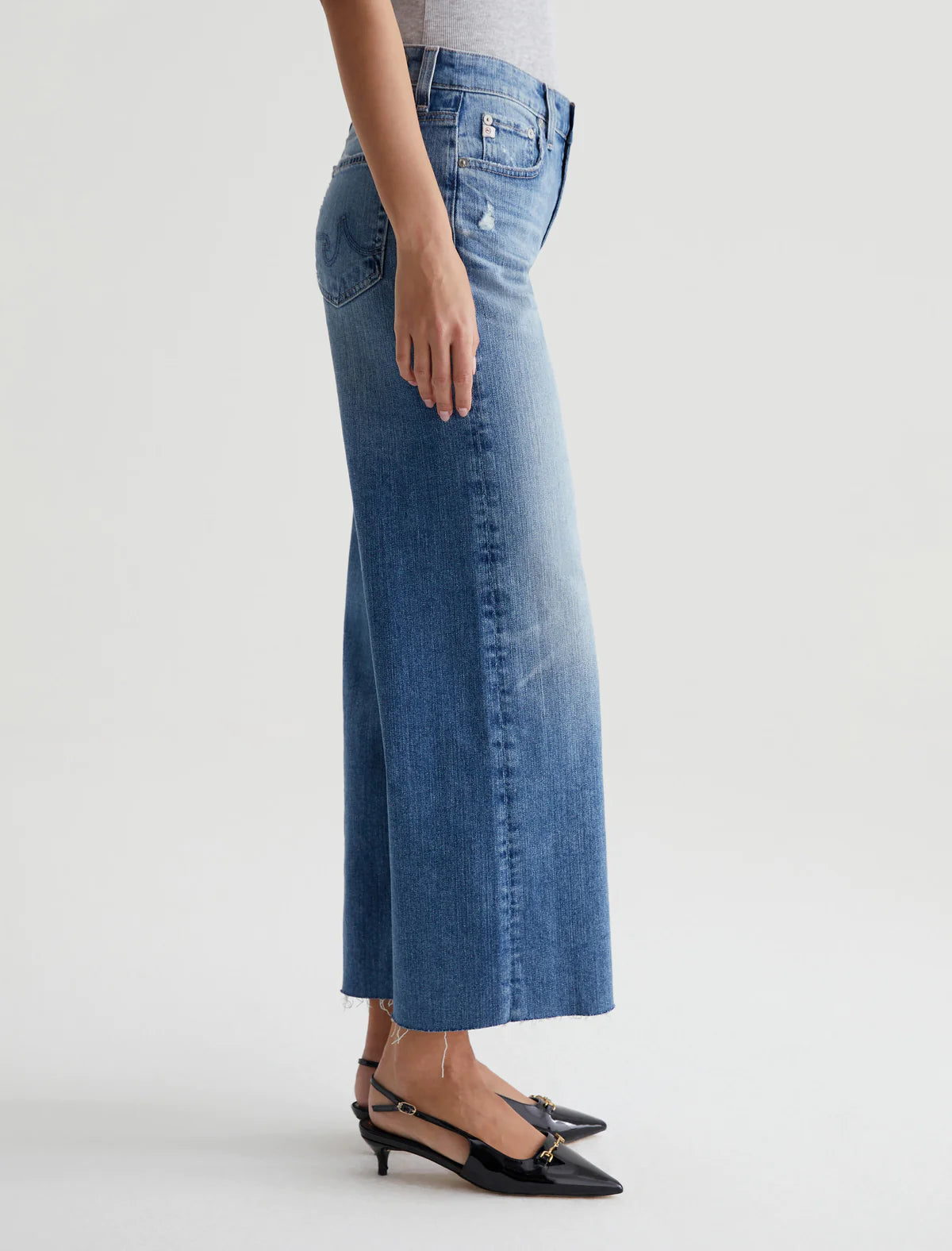 Saige Wide Leg Crop Jean - Wilshire