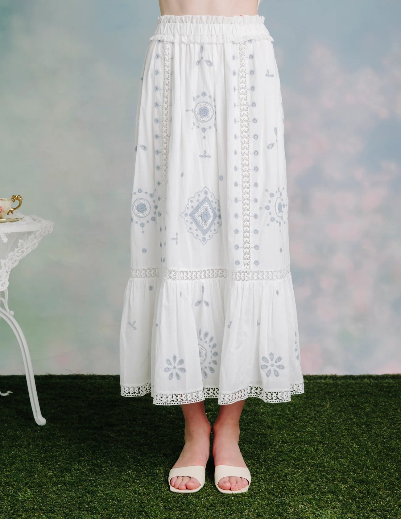 ADDY SKIRT - Forget Me Knot Embroidery