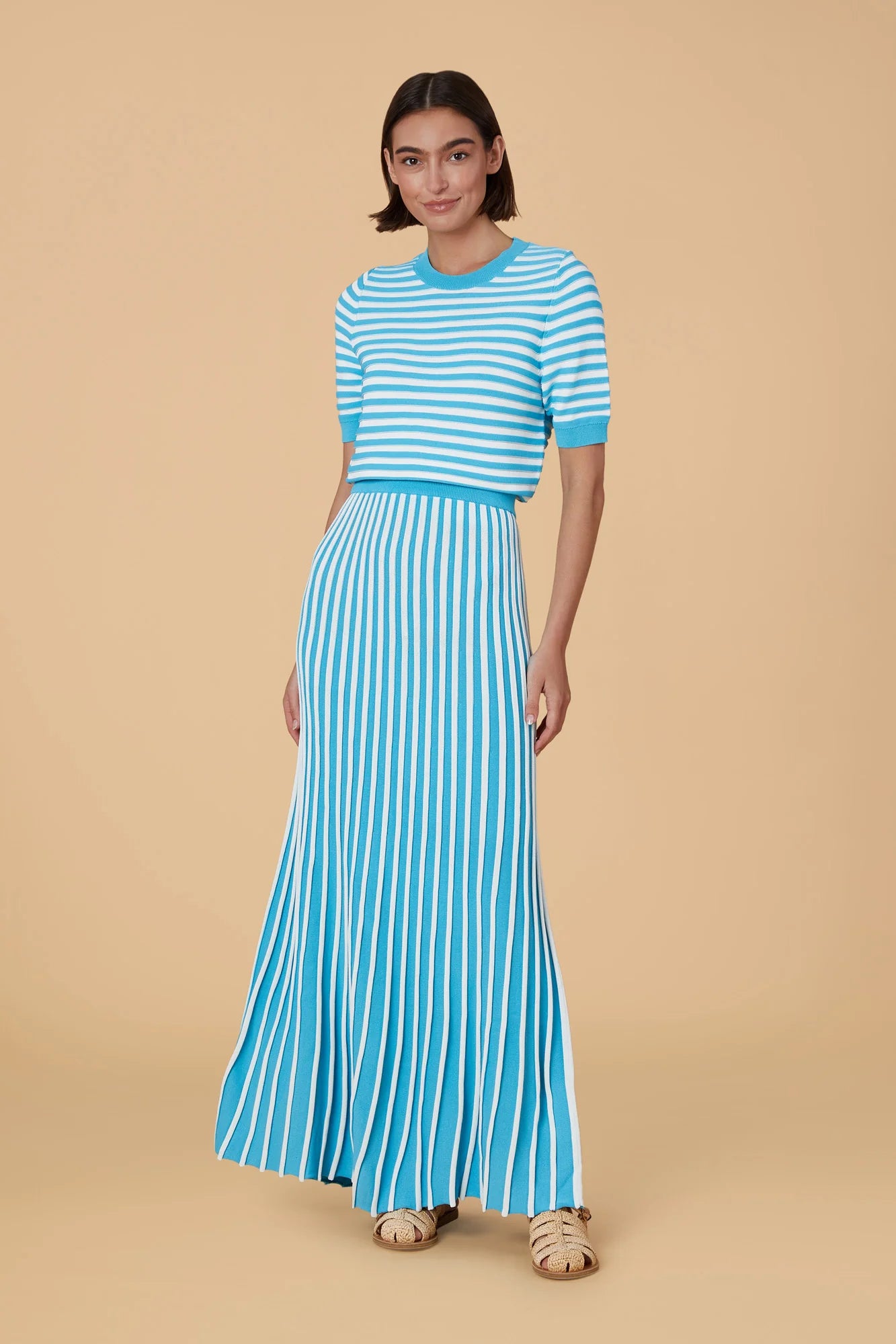 Gerty Skirt - Teal Knit