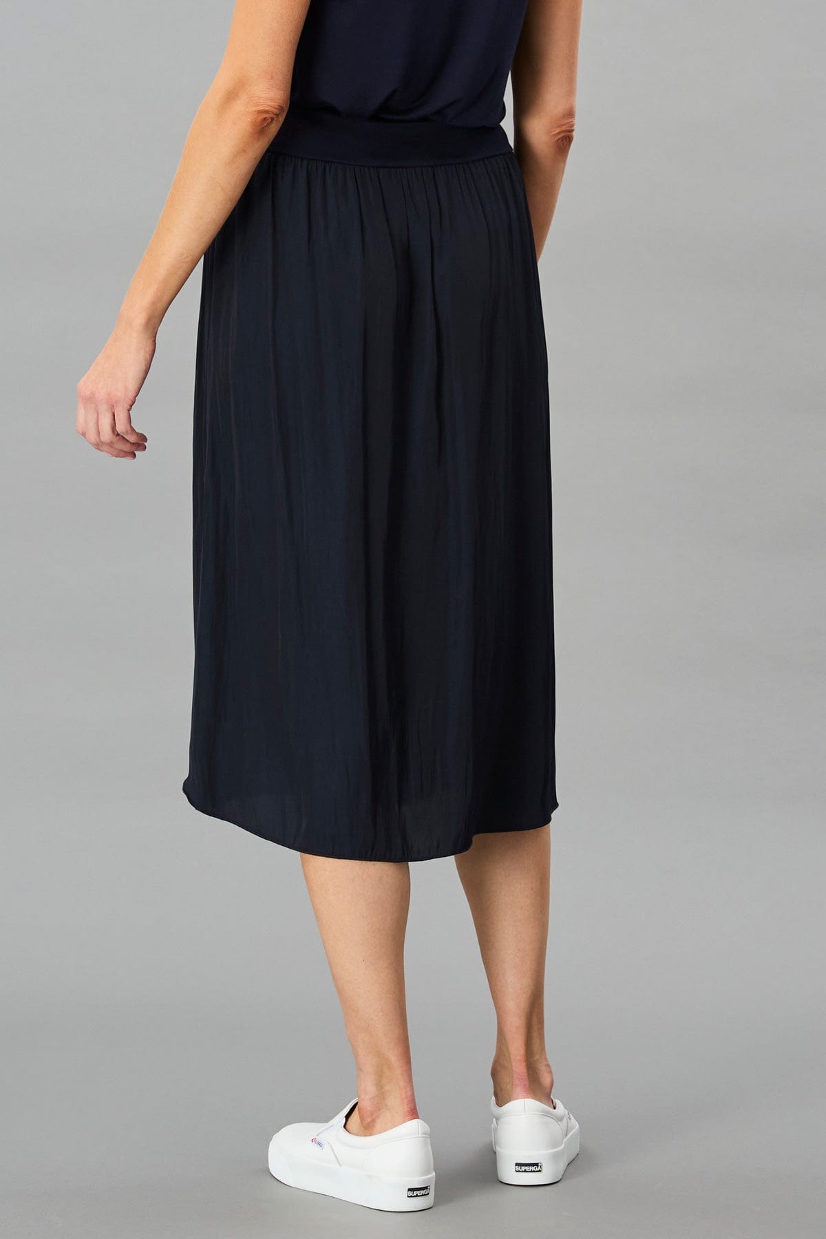 Side Slit Midi Skirt - Night Watch