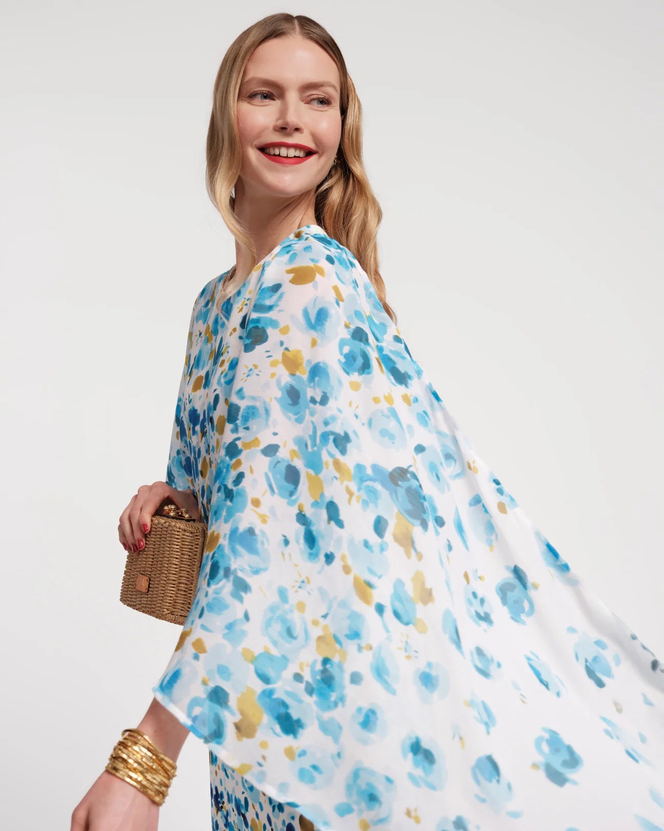 Mini Cape Dress Pocket Full of Posies Rebecca & Maria's Mini Cape Dress Pocket Full of Posies Rebecca & Maria's