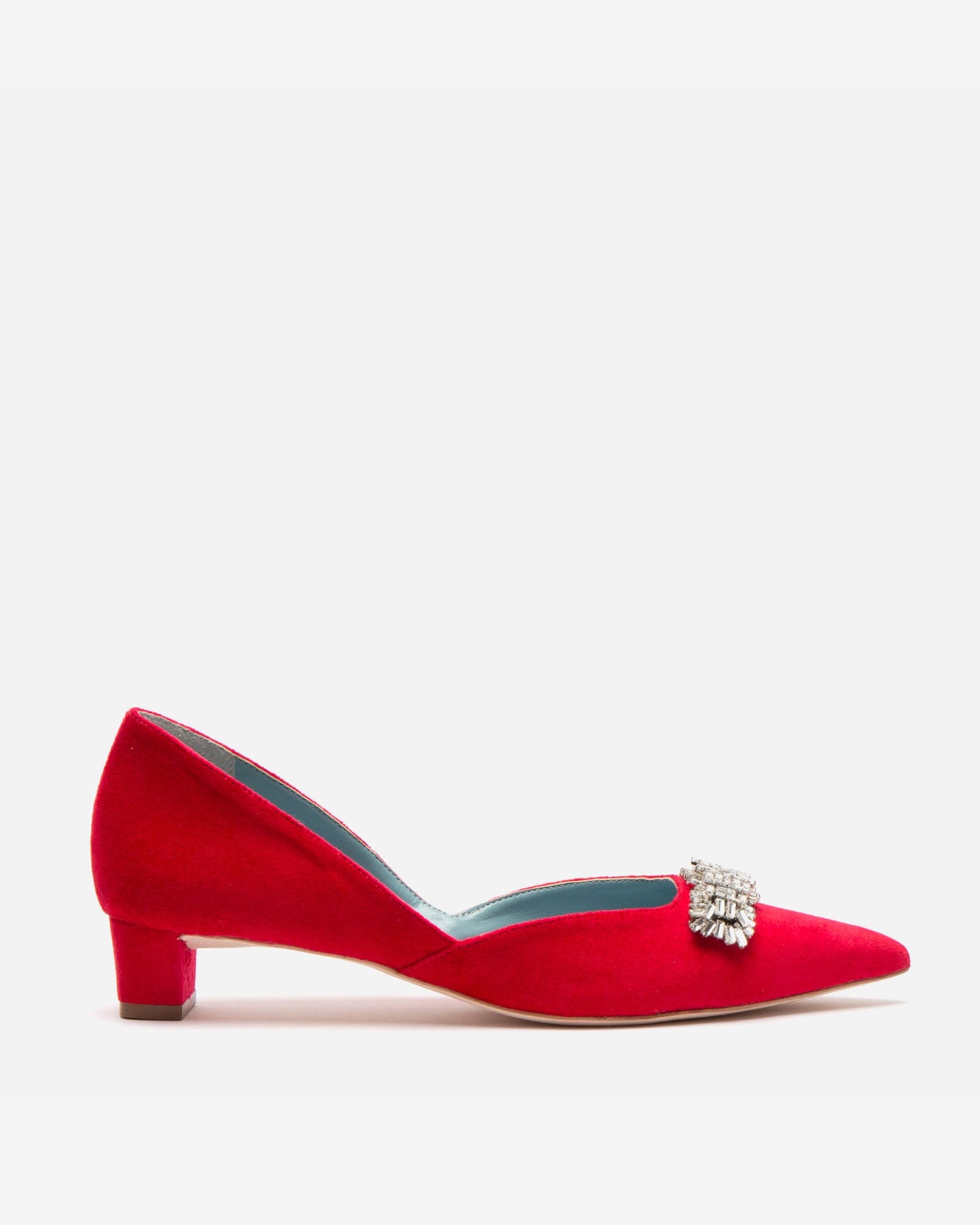 Paula Velvet Heel - Red