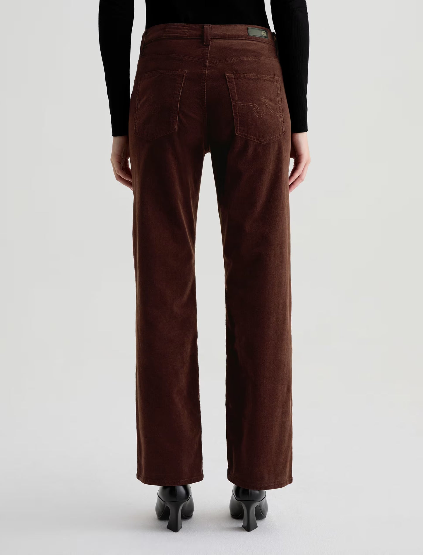 Brinley Corduroy Mid-Rise Straight - Coffee Bean
