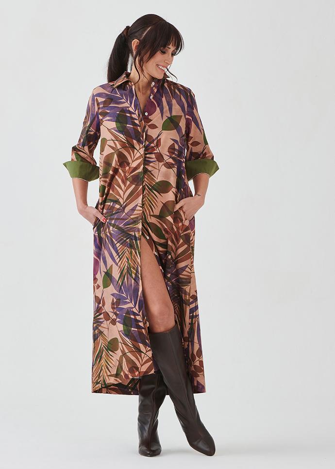 Nico Dress - Palm Sepia