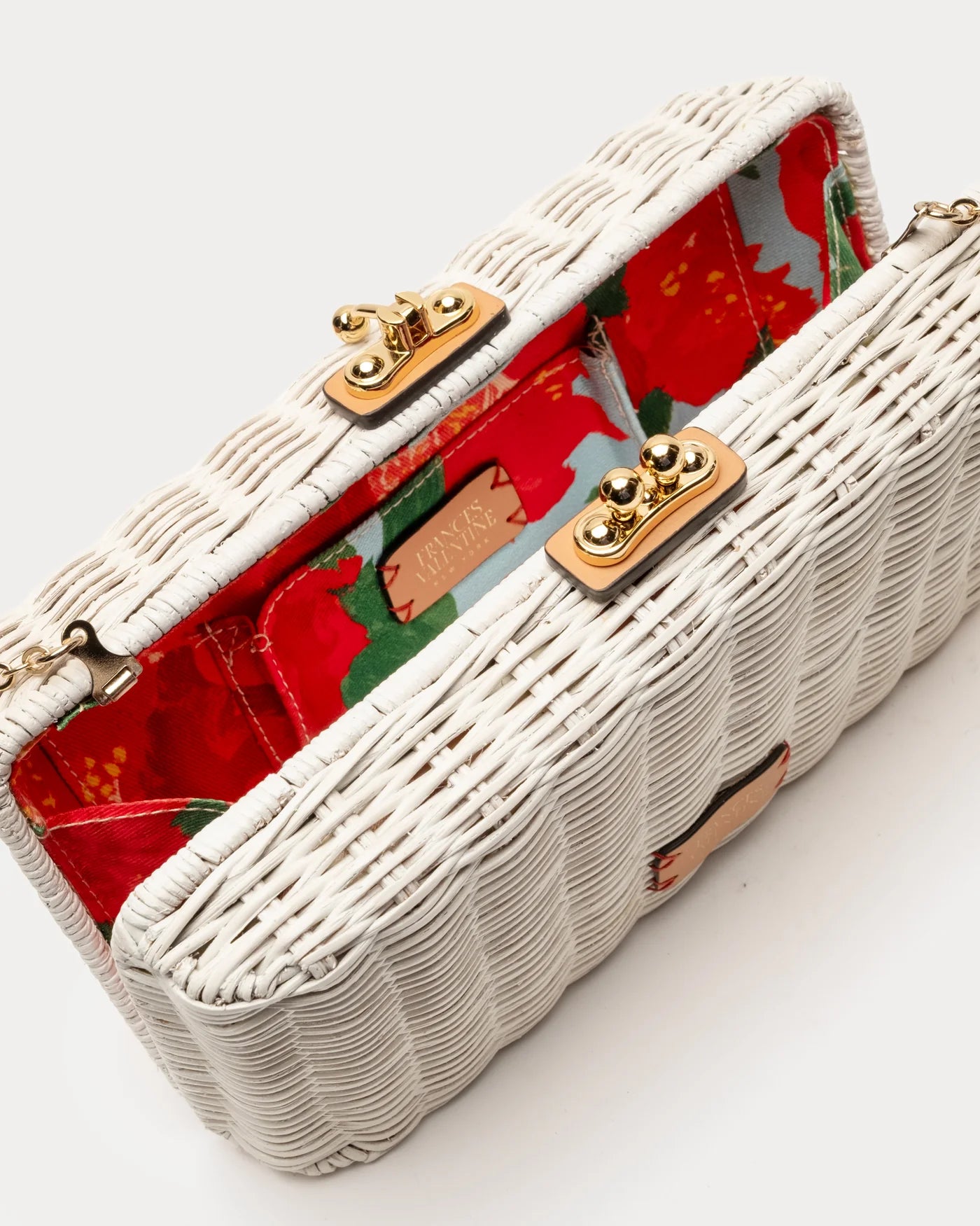 Pepper Wicker Clutch - Off White