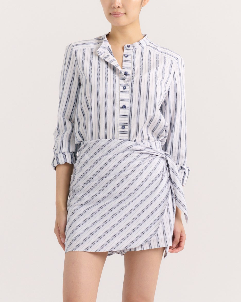 Maris Skort - Coastal Indigo Stripe