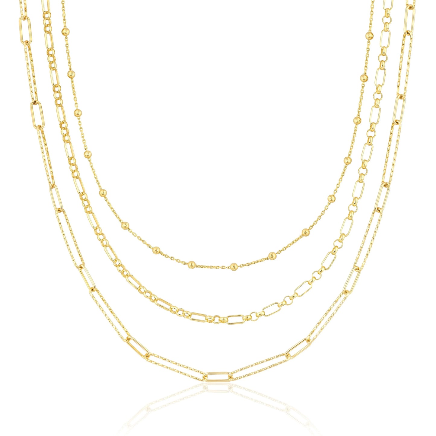 Three Layer Chain - Triple Round & Oval
