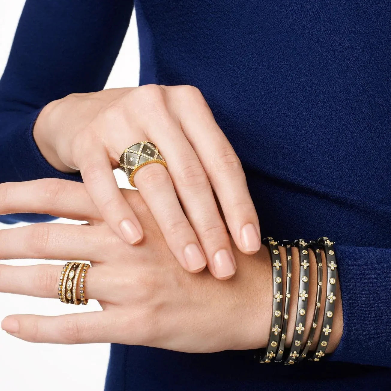 All-Time Favorite Cigar Band Ring - Black and Gold