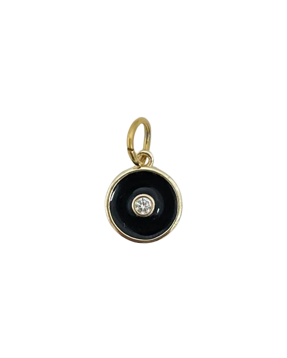 Mini Bezel Charm - Black