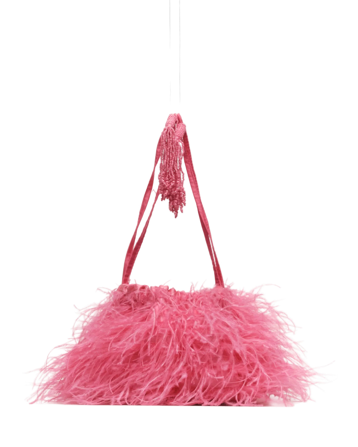 Pouf Feather Bag - Pink