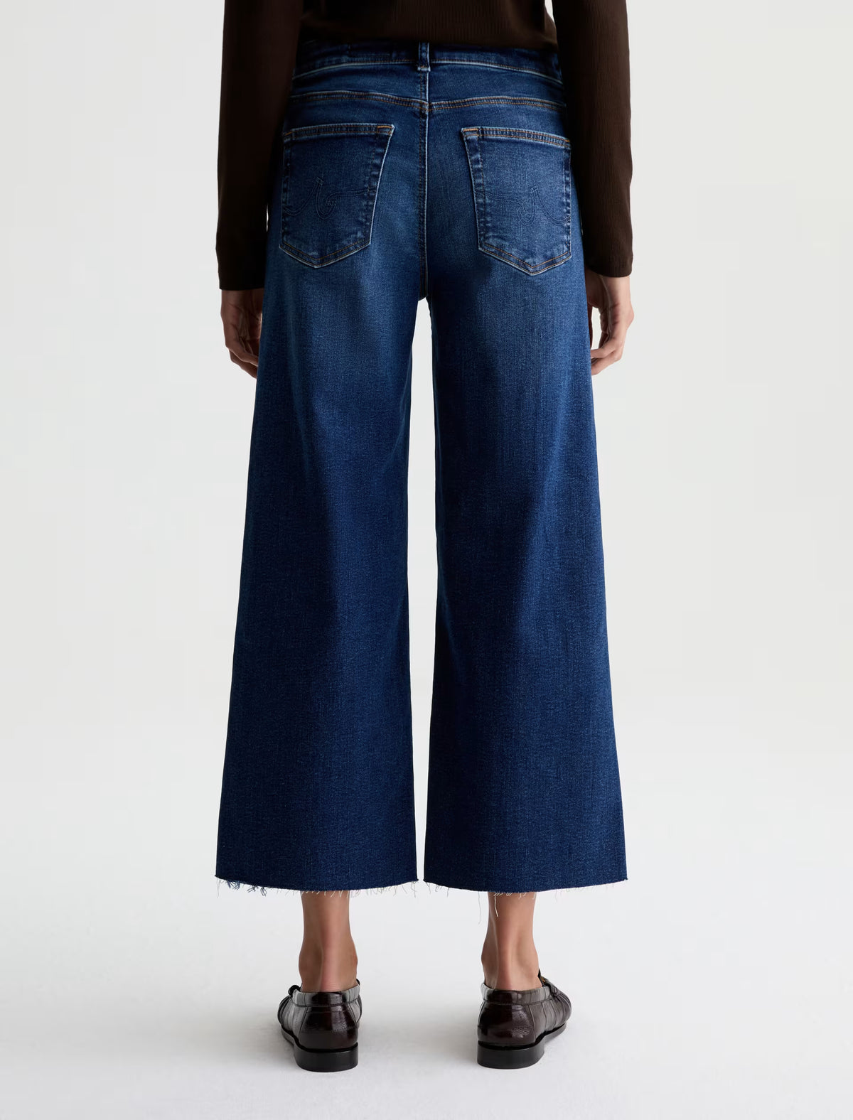 Saige Mid-Rise Wide Leg Crop - Hard Bop