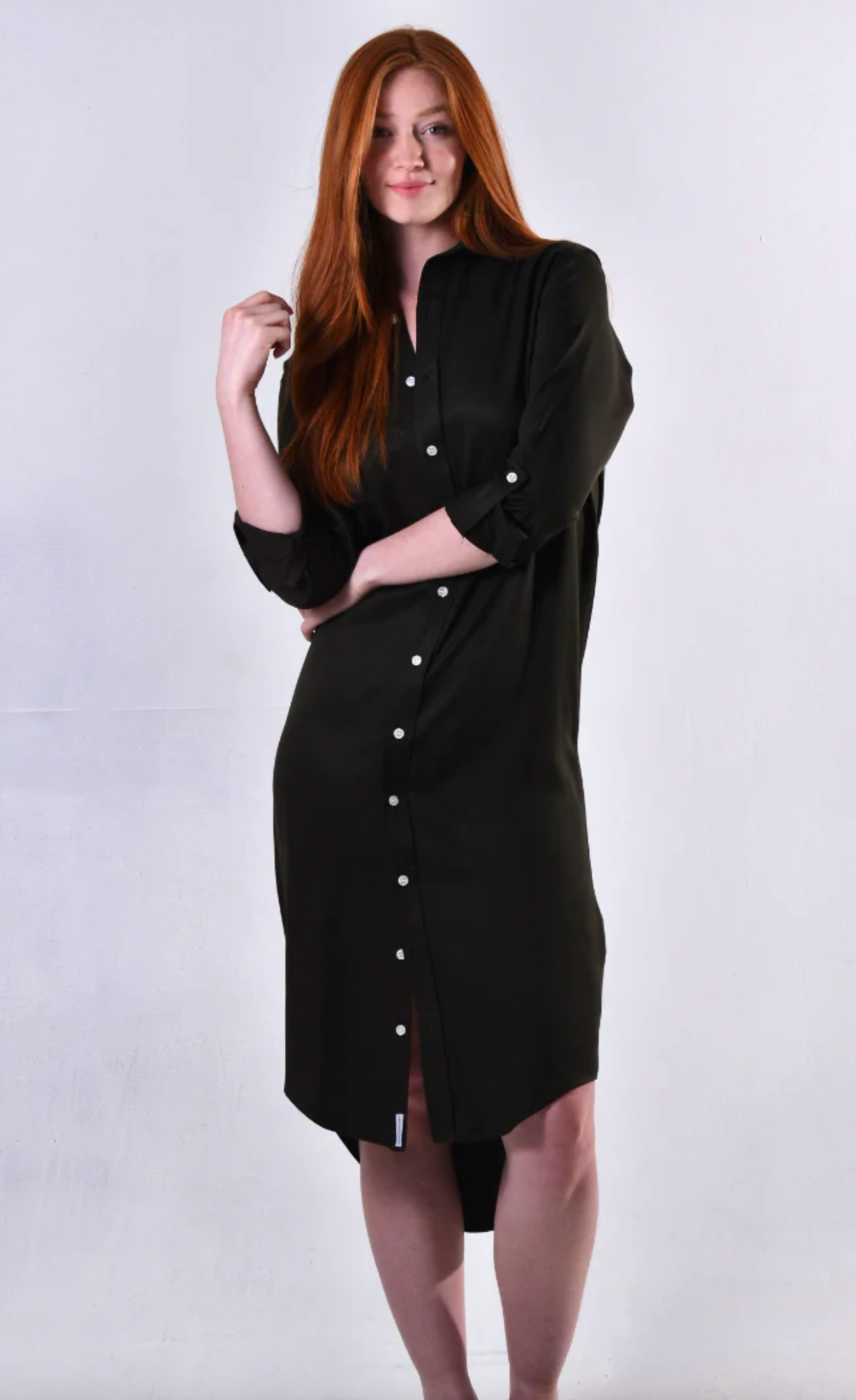 Tencel Midi Dress - Hunter Green