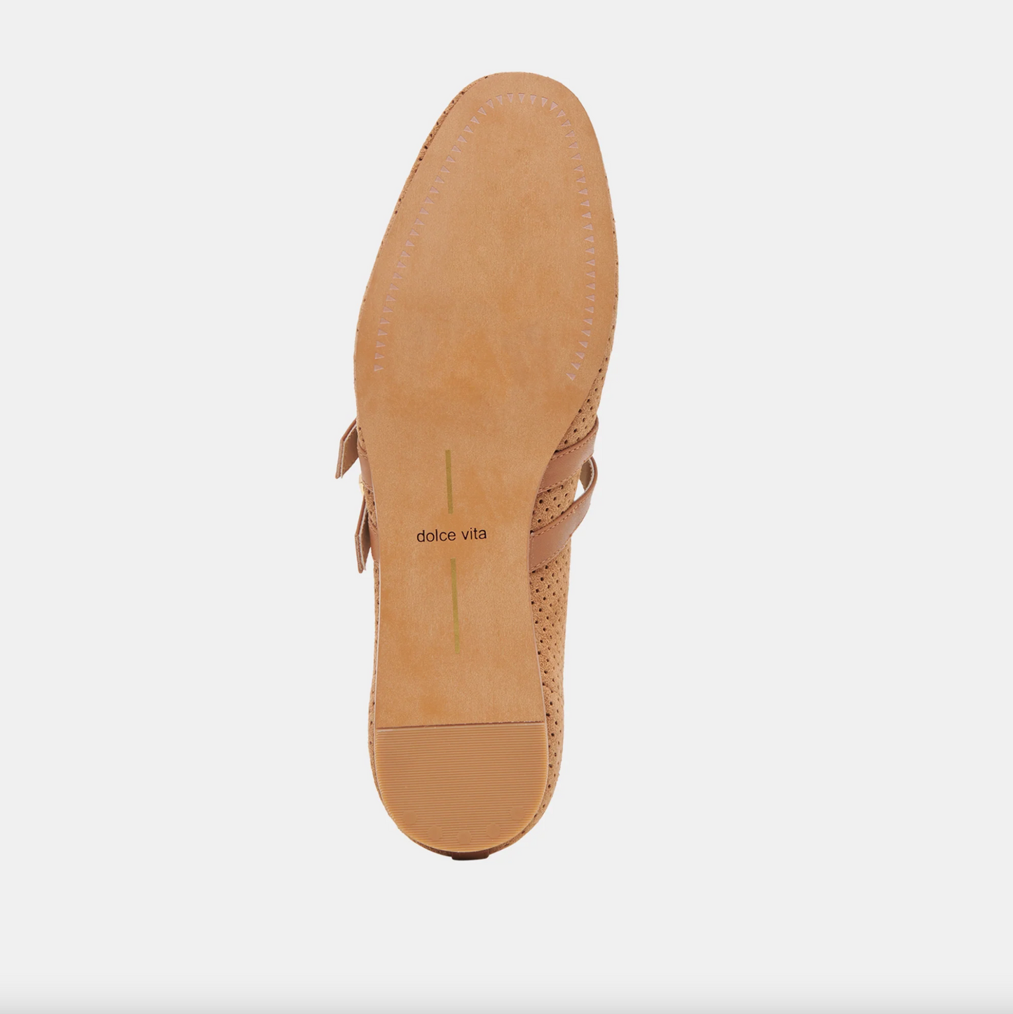 Baylee Ballet Flats - Pecan Perforated Suede