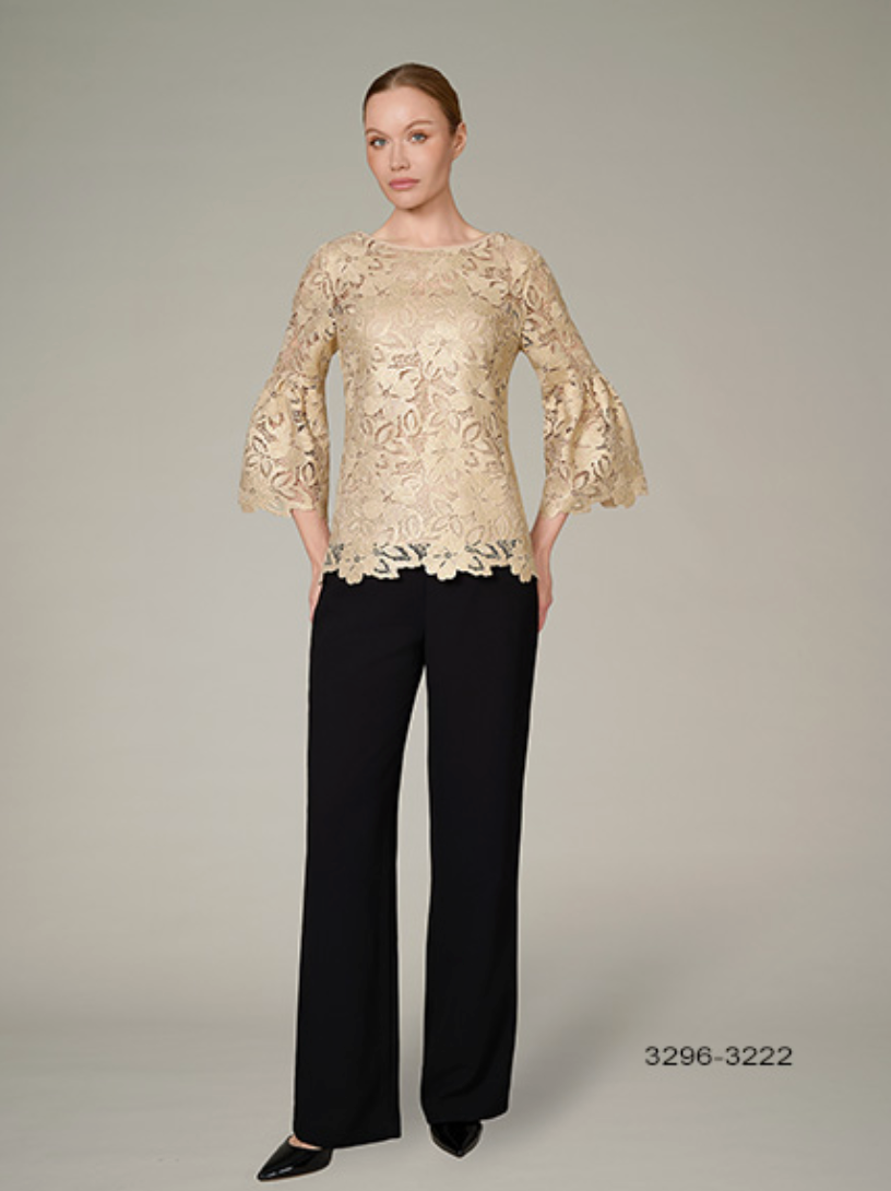 Metallic Lace Top - Gold