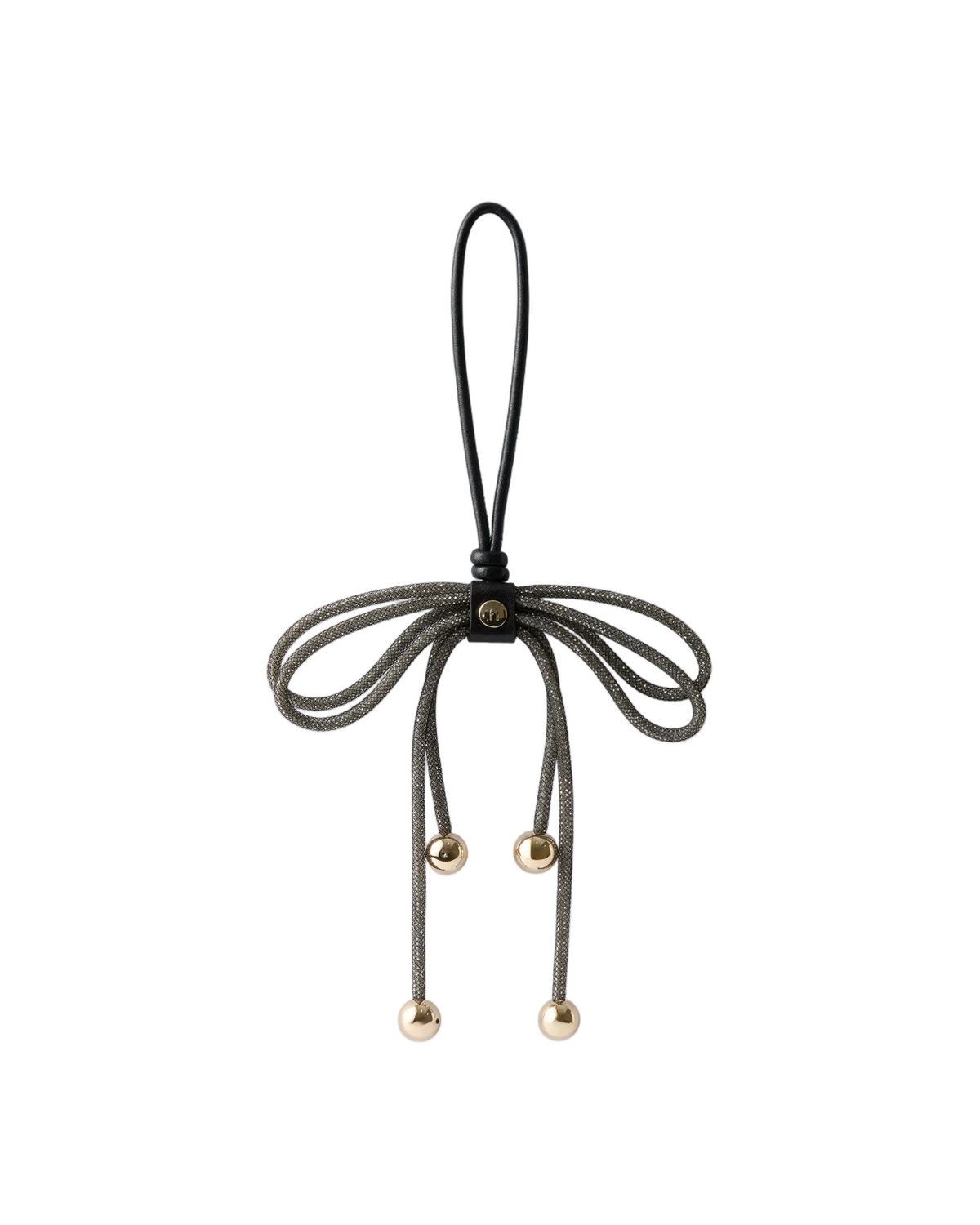 Poppy Ribbon Charm - Nero