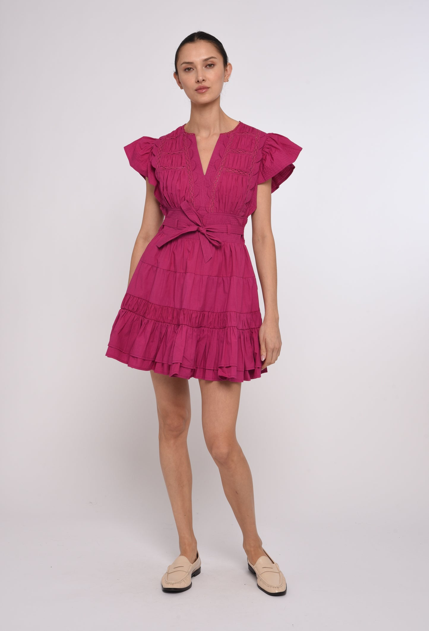 Madelyn Mini Dress - Fuschia