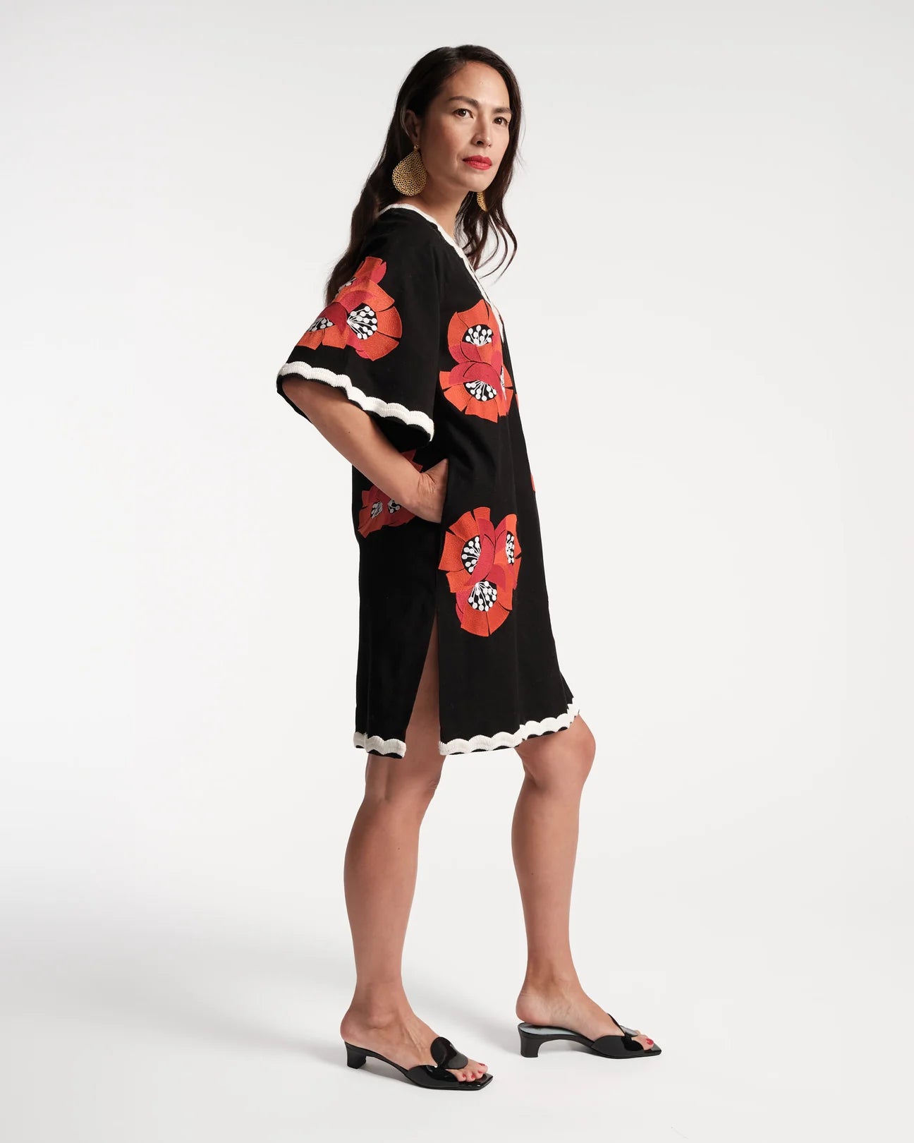 Charming Caftan Mini - Japanese Poppy