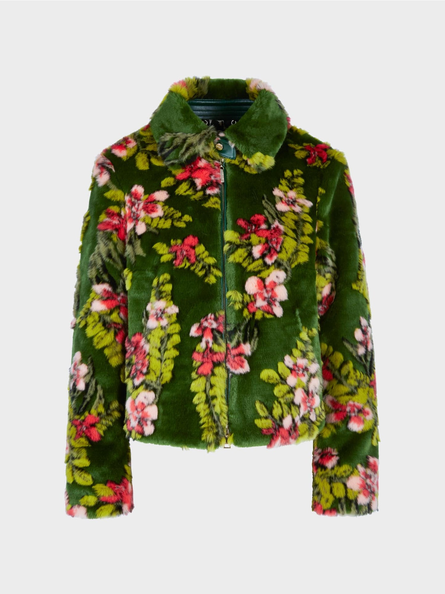 Outdoor Jacket - Fuzzy Fur Green Floral