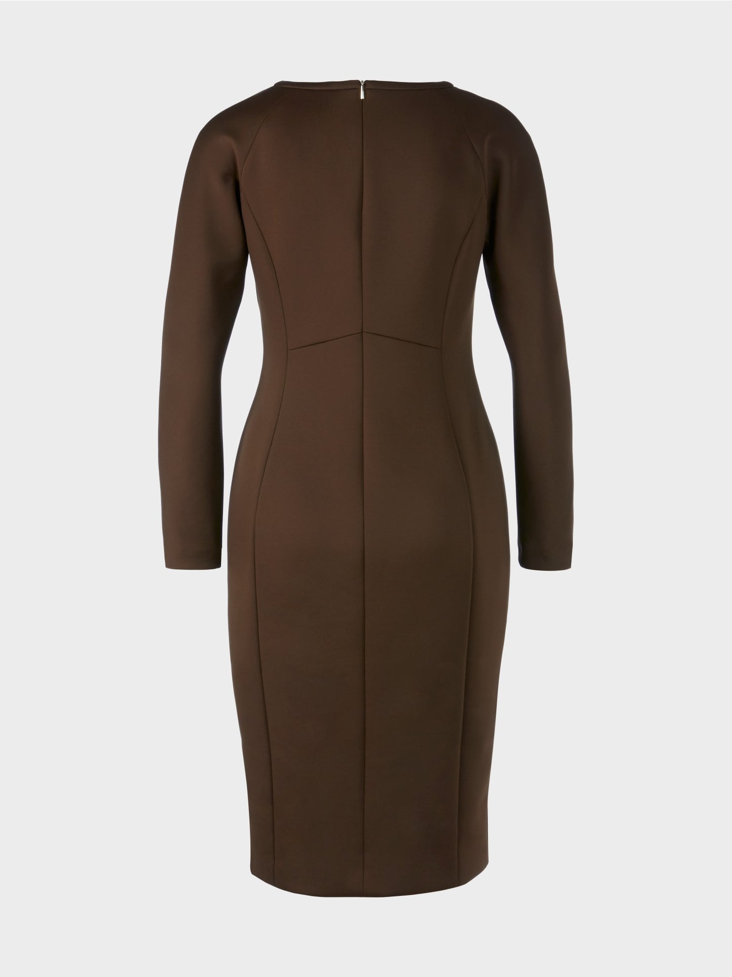 Dress in Figure Hugging Cut - Dark Wood
