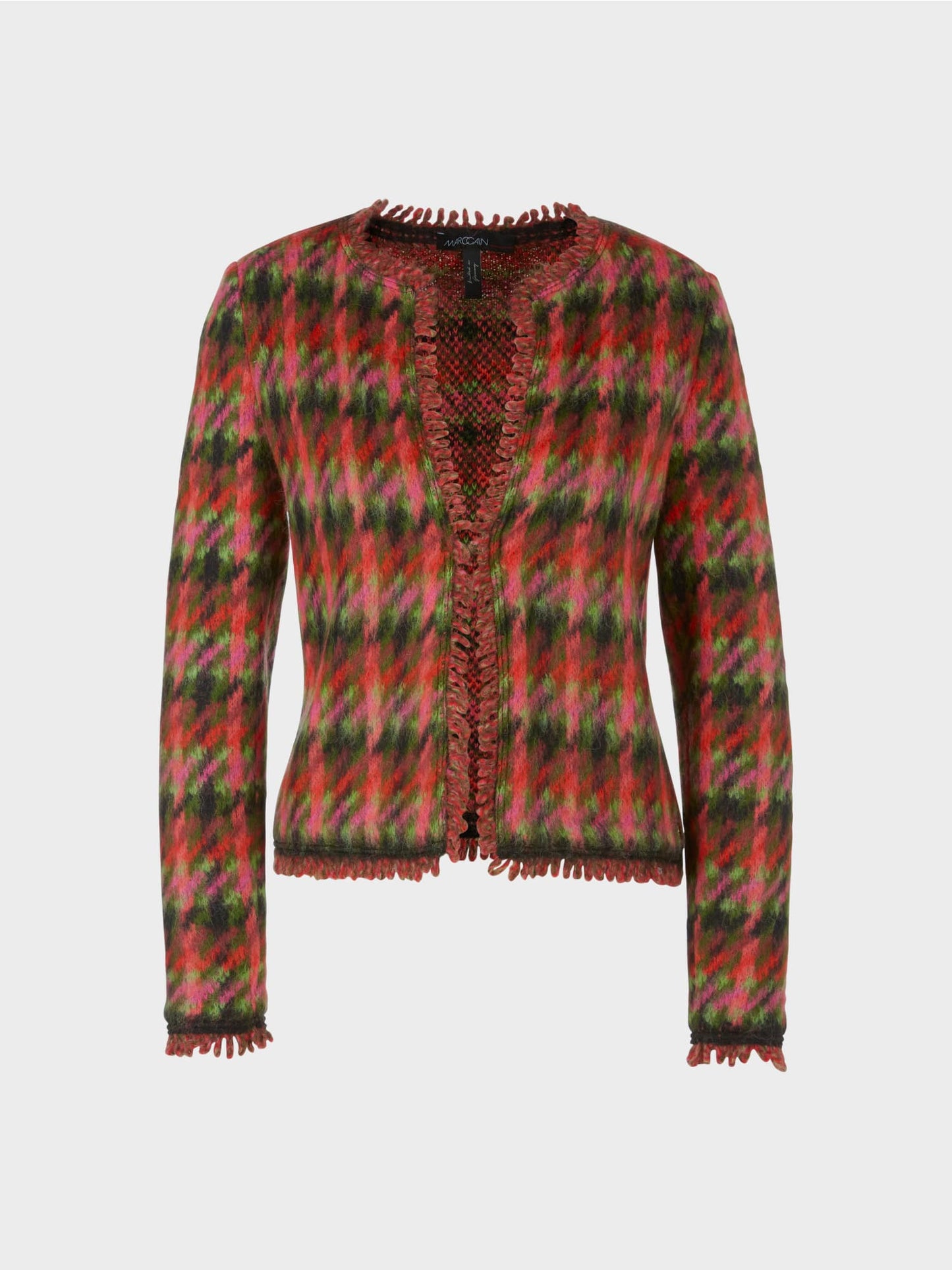 Chequered Cardigan - Orient Green
