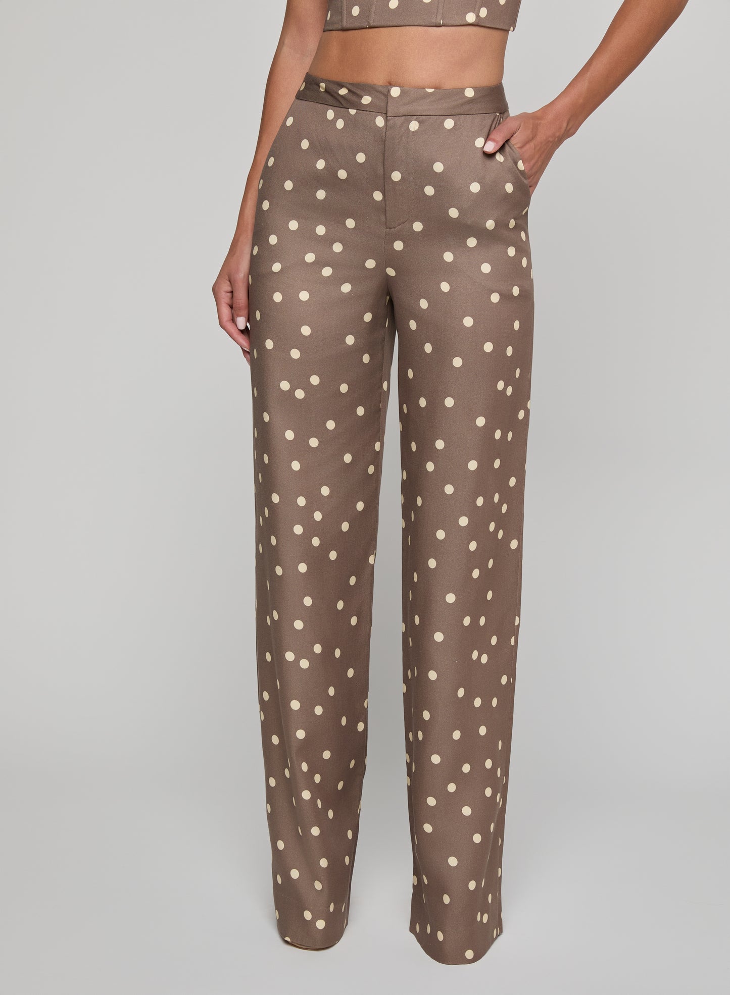 Livvy Straight Leg Trouser - Polka Dot