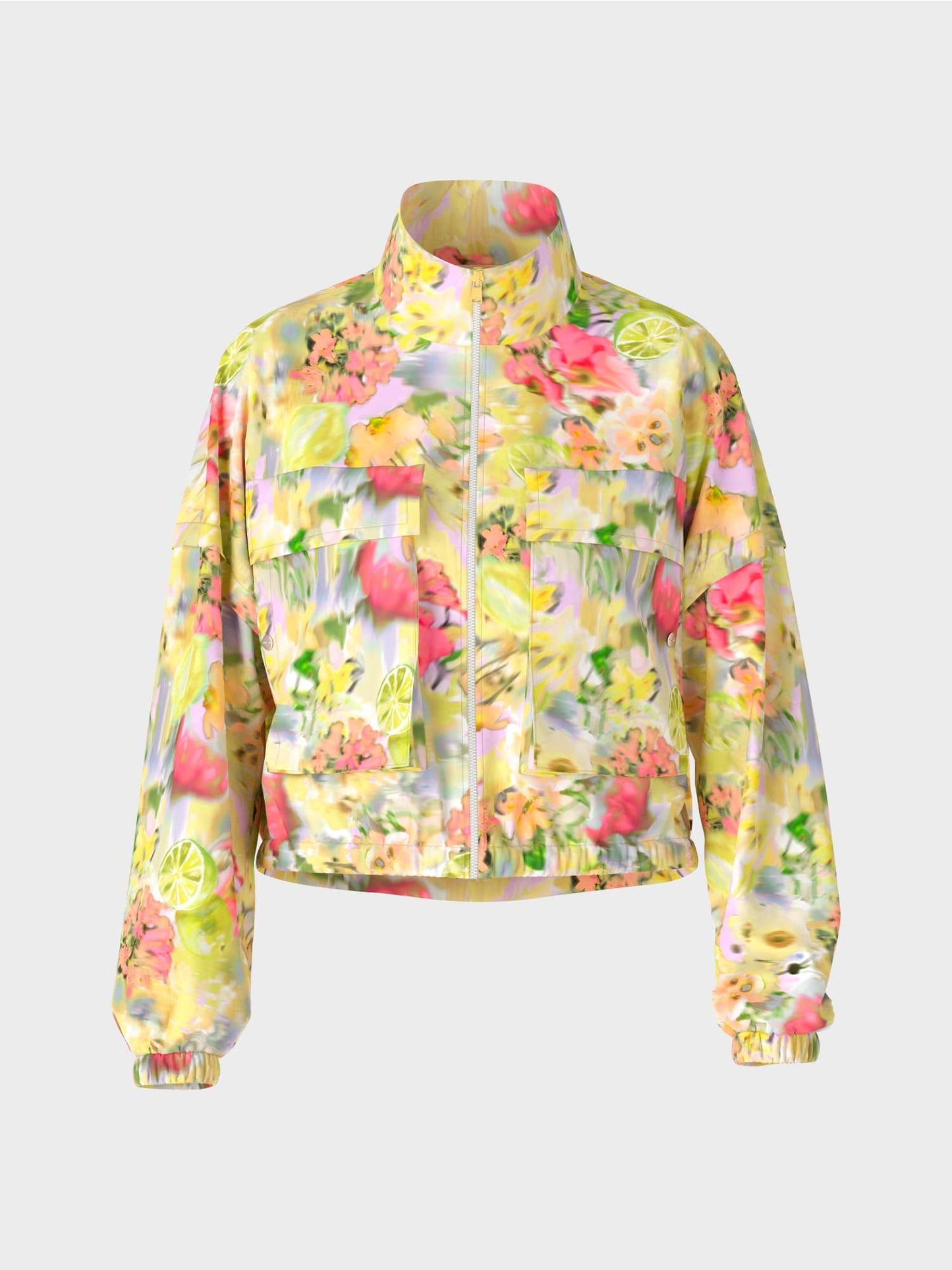 Printed Outdoor Jacket - Pale Lemon