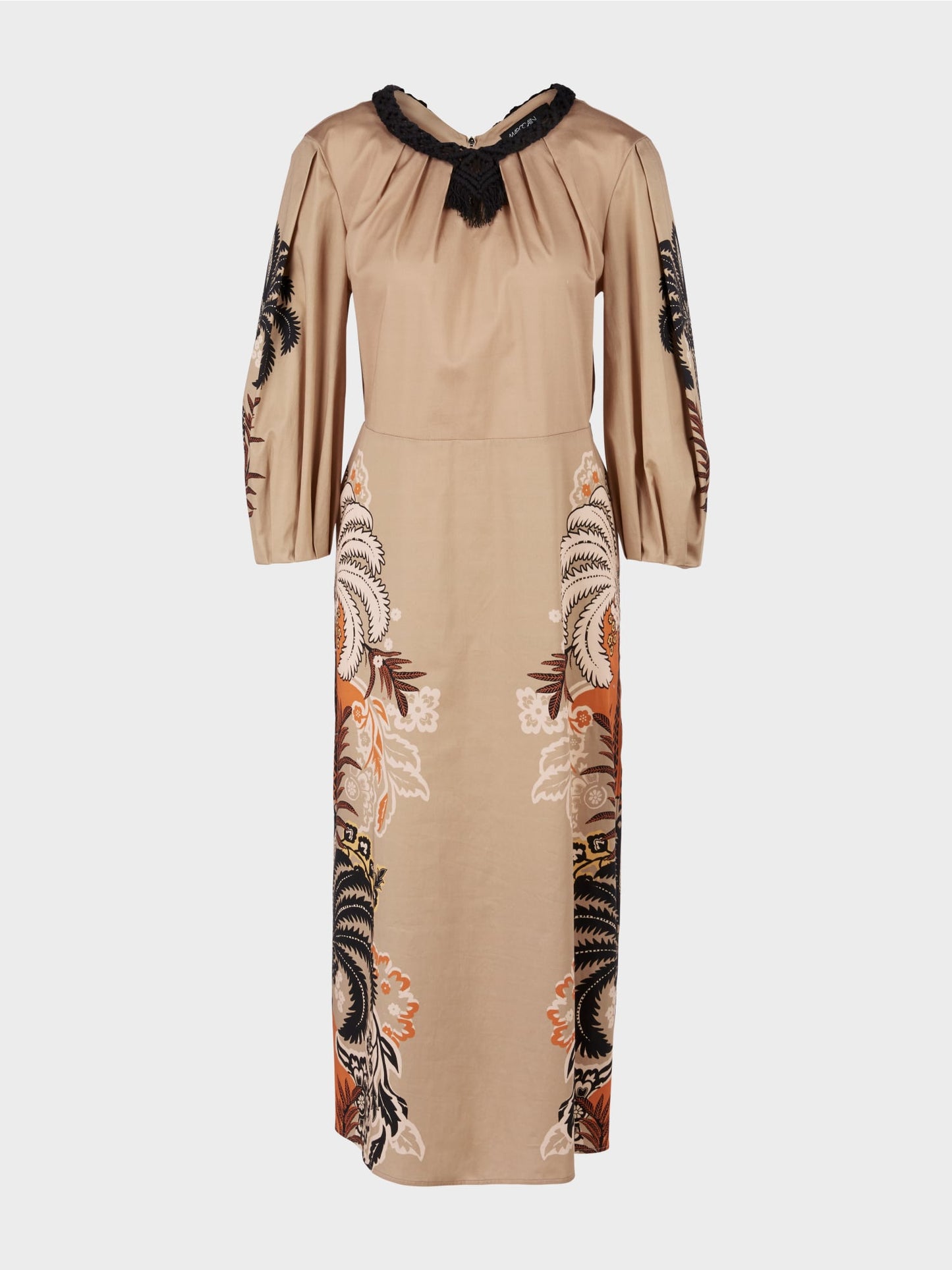 Midi Length Tailored Dress - Deep Sand