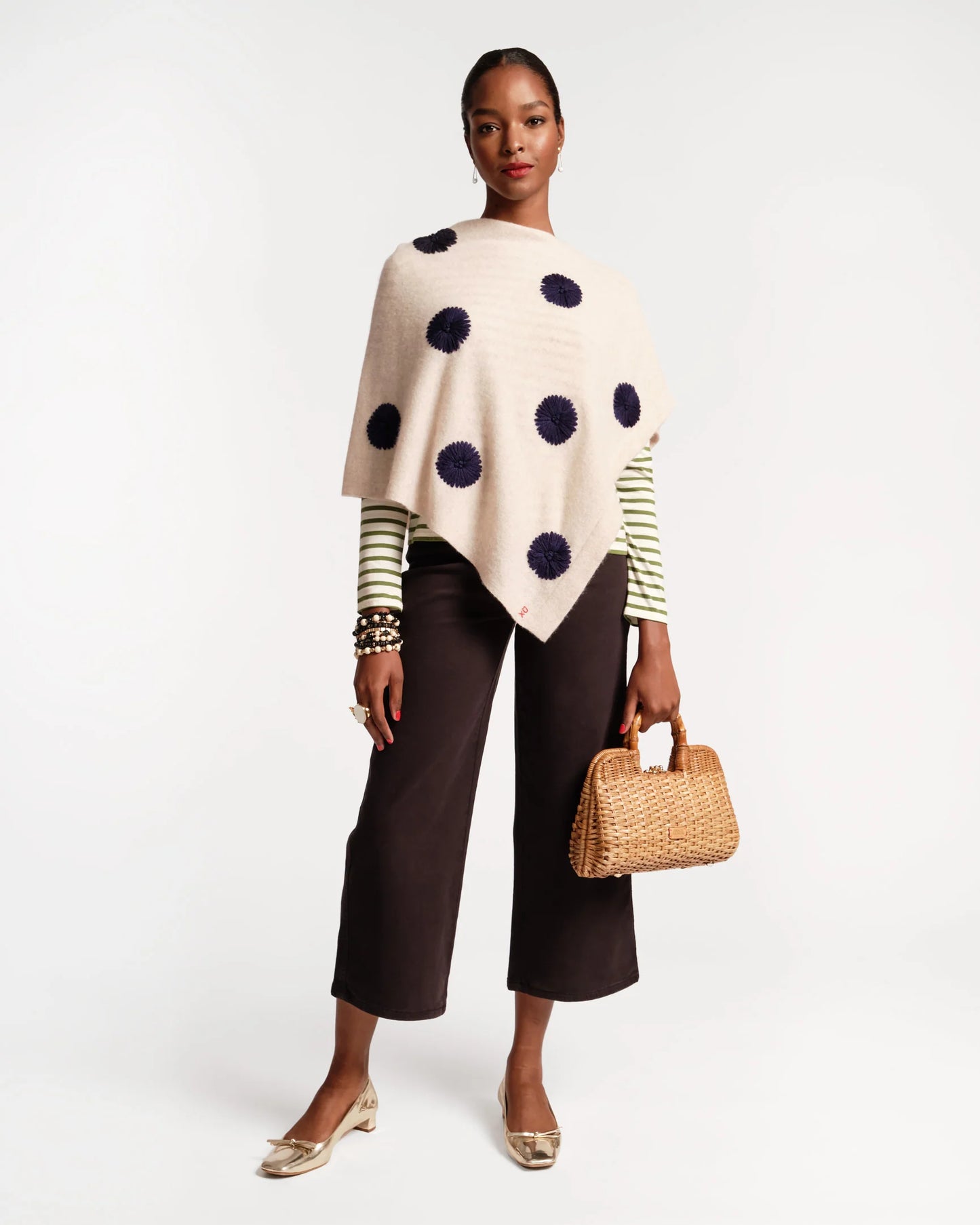 Le Petit Poncho - Oyster & Navy