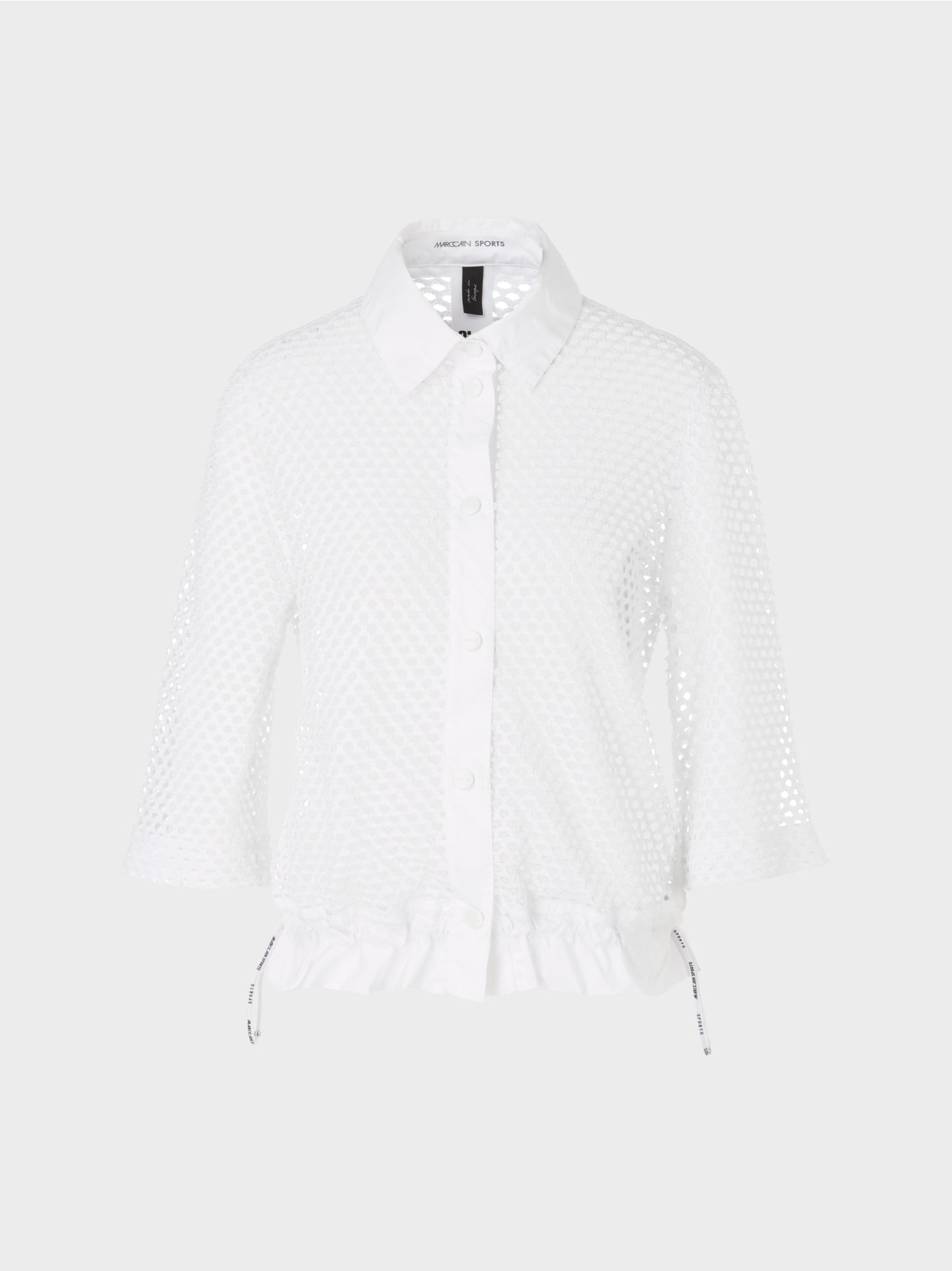 Airy Mesh Blouse - White