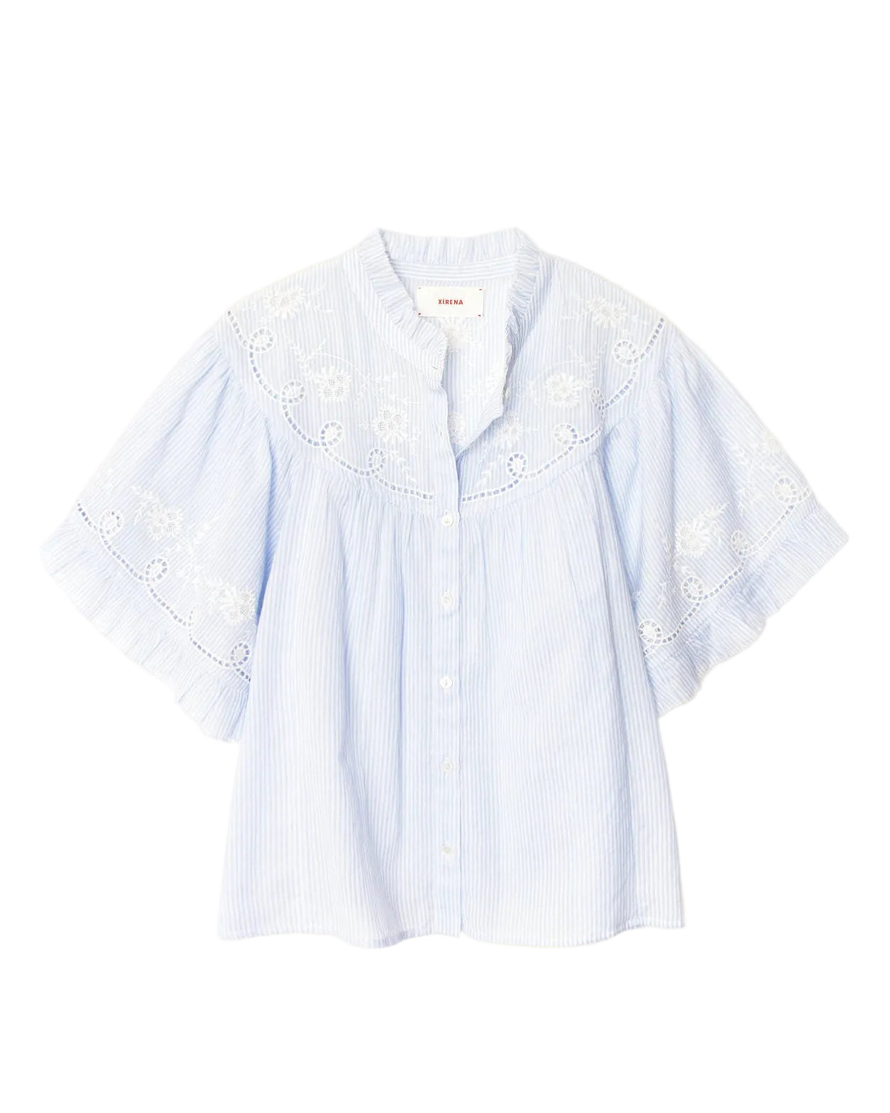 Mae Shirt - Blue White Stripe