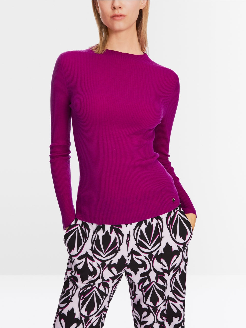 Soft jumper with cashmere - Alpine Rose
