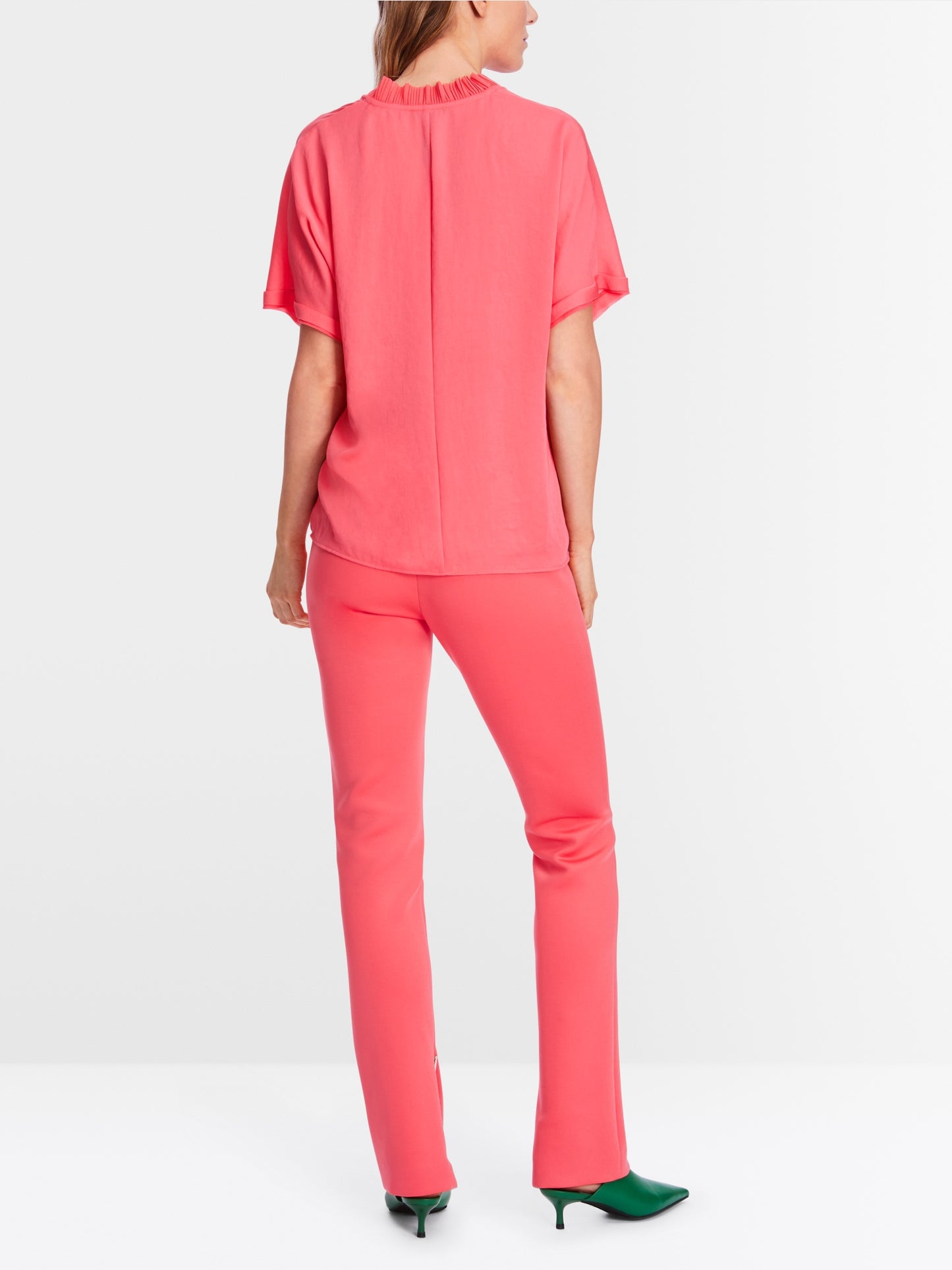 Short Sleeve Blouse - Neon Soft Coral