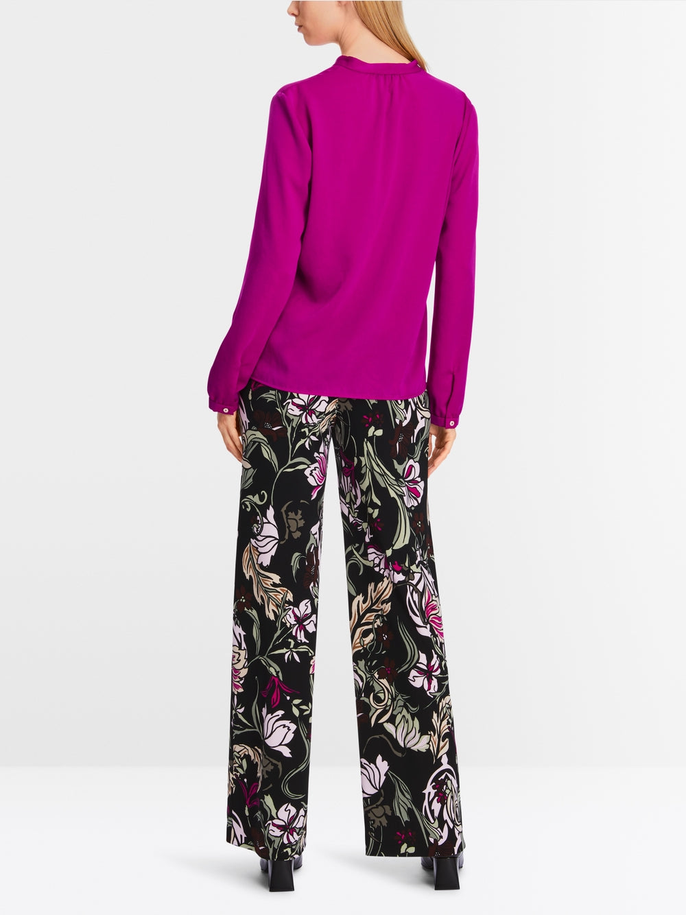 "Rethink Together" Ruffle Blouse - Alpine Rose