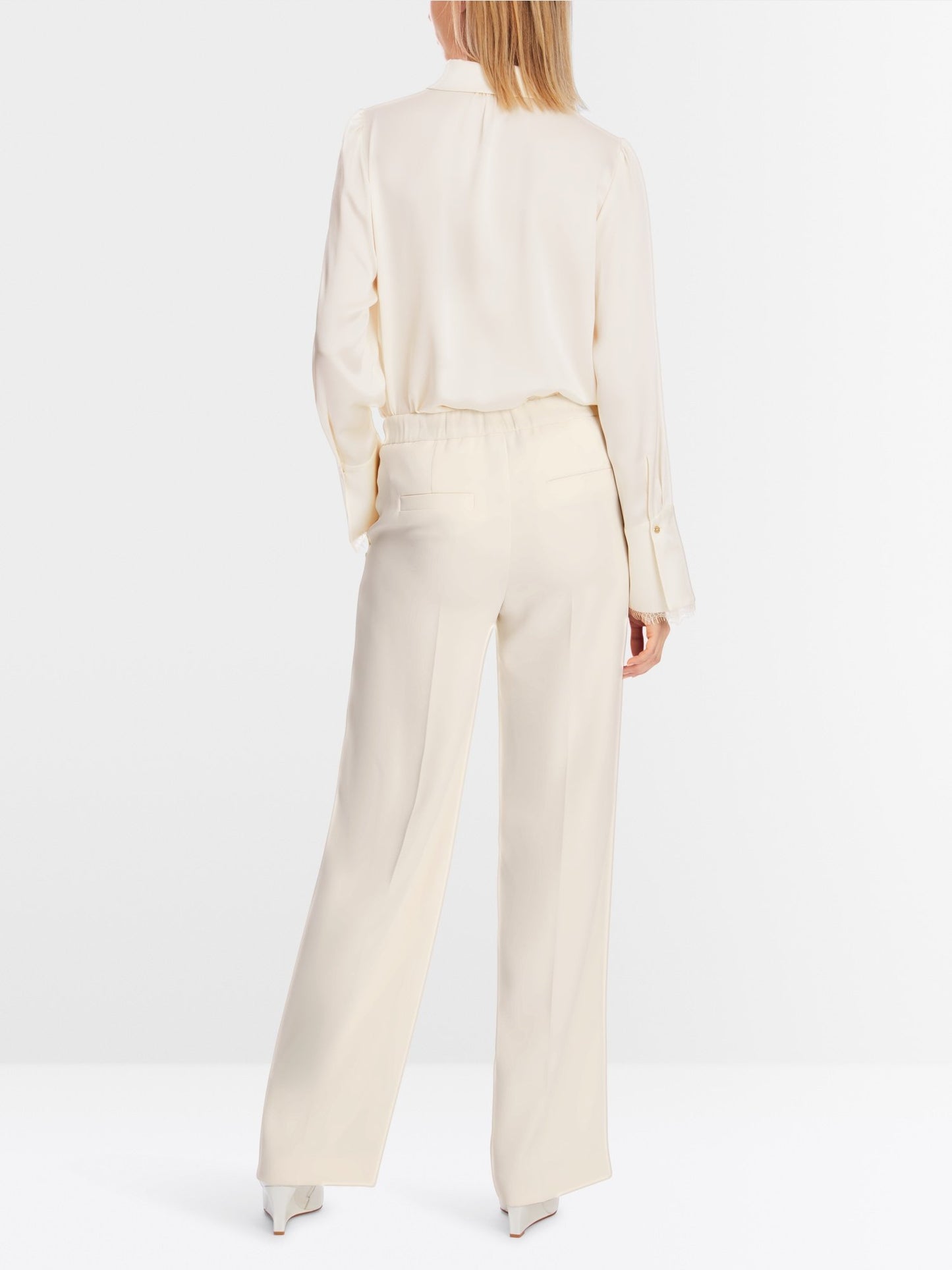 WASHINGTON Wide Trousers - Bright Ecru