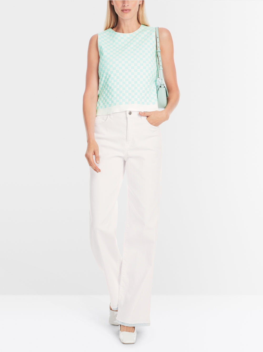 Knitted in Germany sleeveless check top