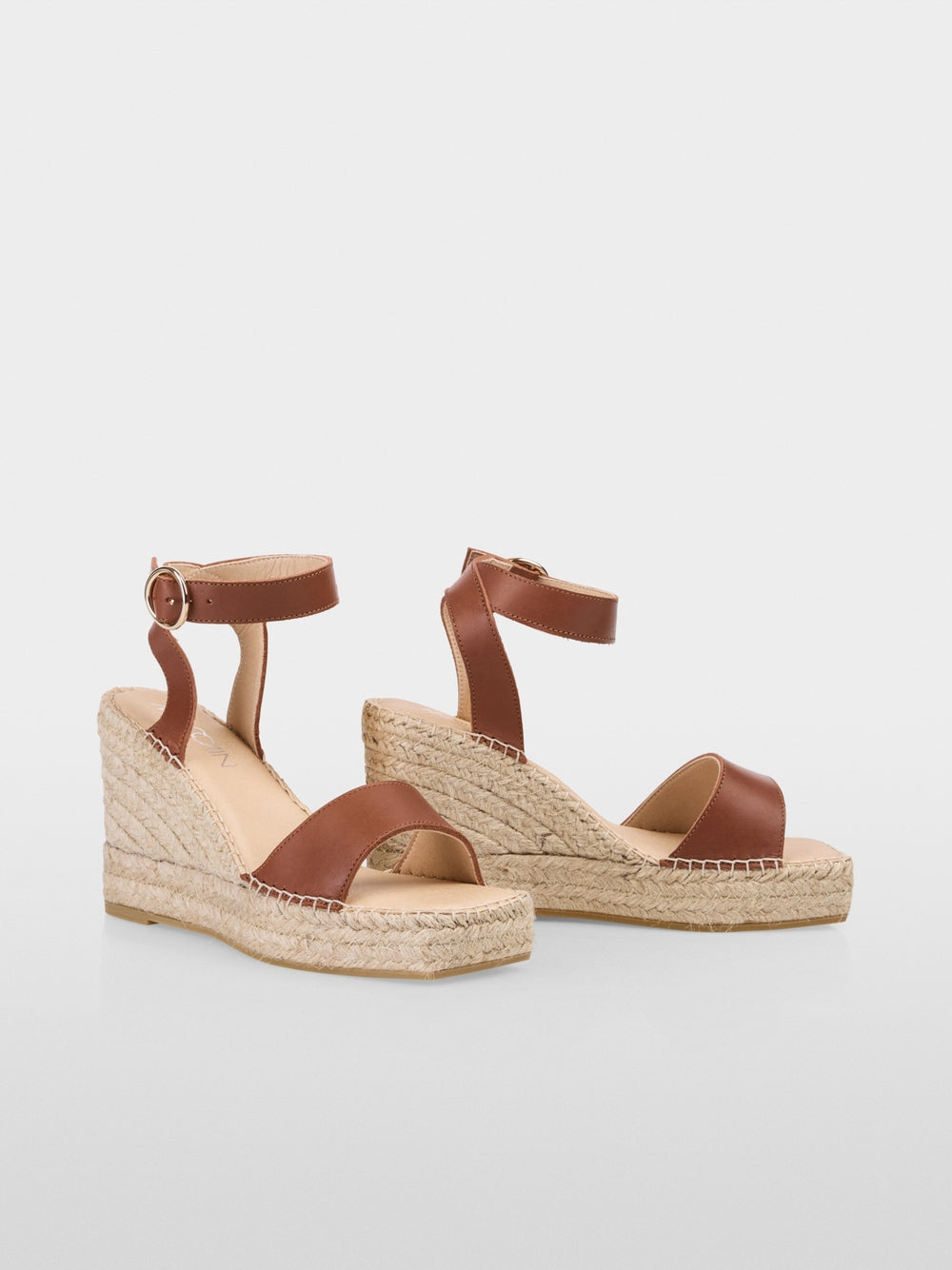 Wedge sandals with ankle strap