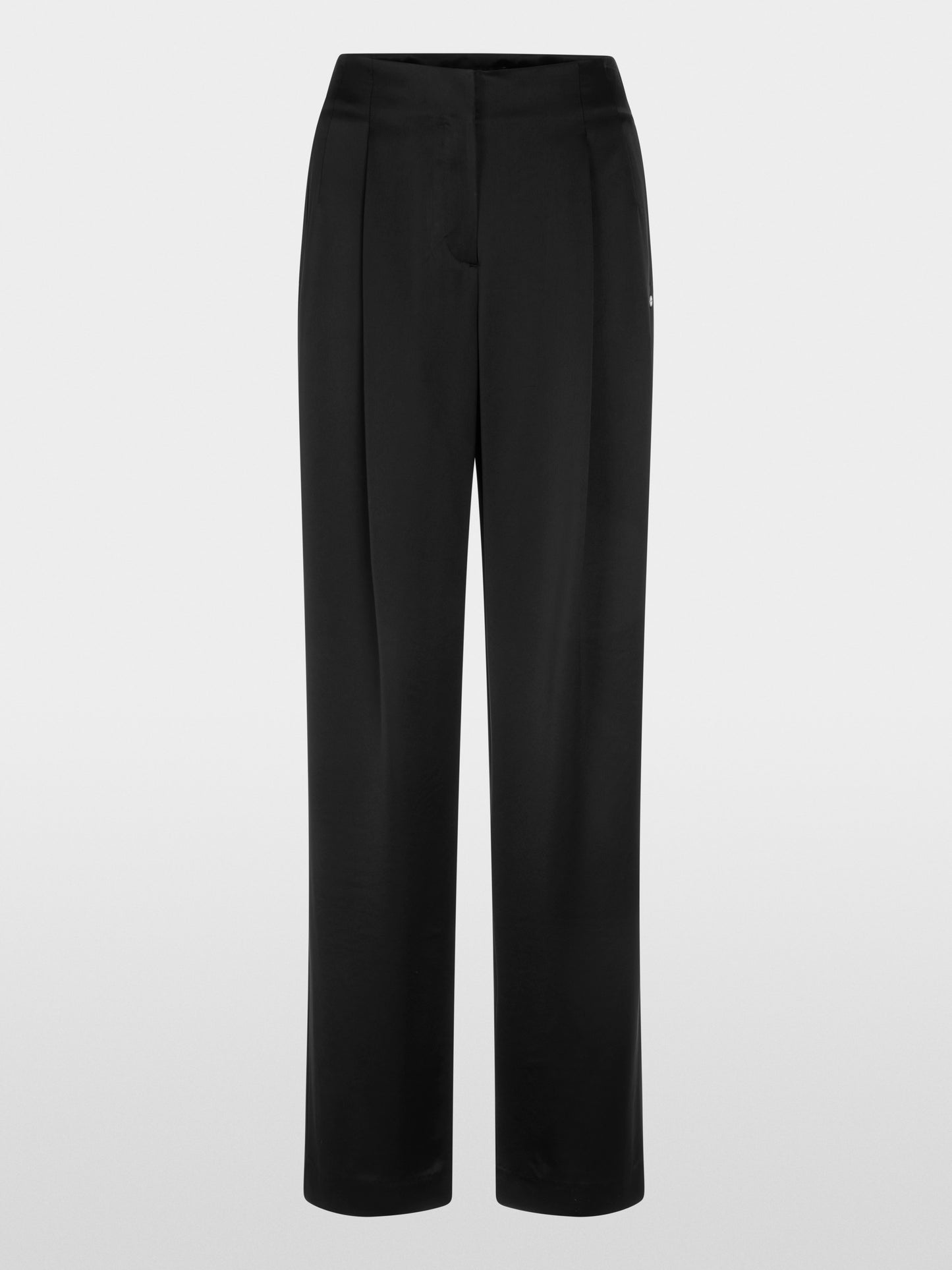 Wasco Satin Trousers with Wide Cut - Black