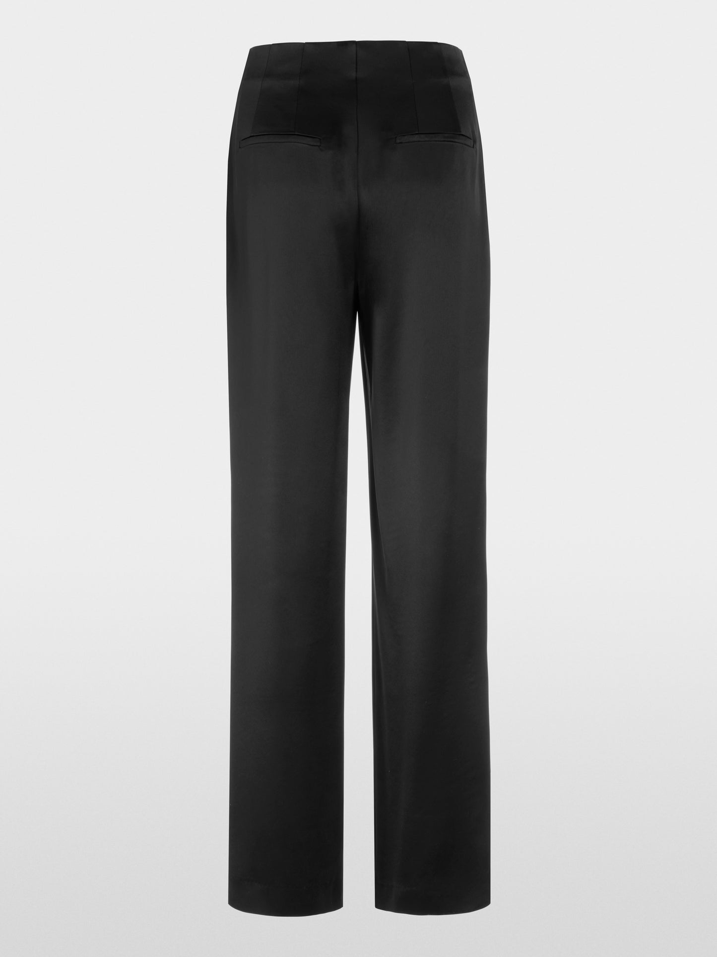 Wasco Satin Trousers with Wide Cut - Black