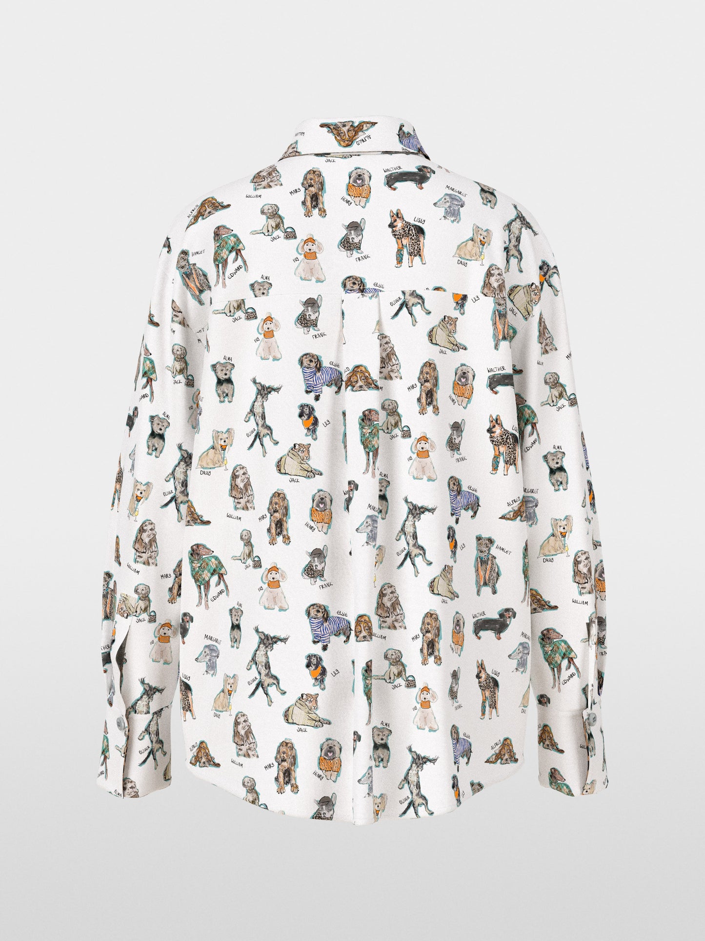 Rethink Together Blouse with Dog Print - White