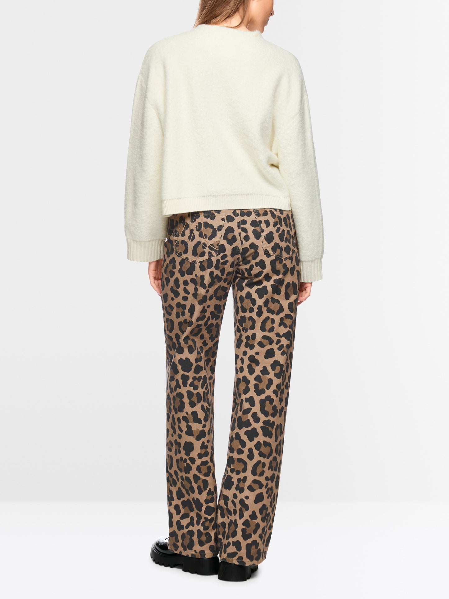 Wigan Wide Jeans with High Waistband - Milk Coffee