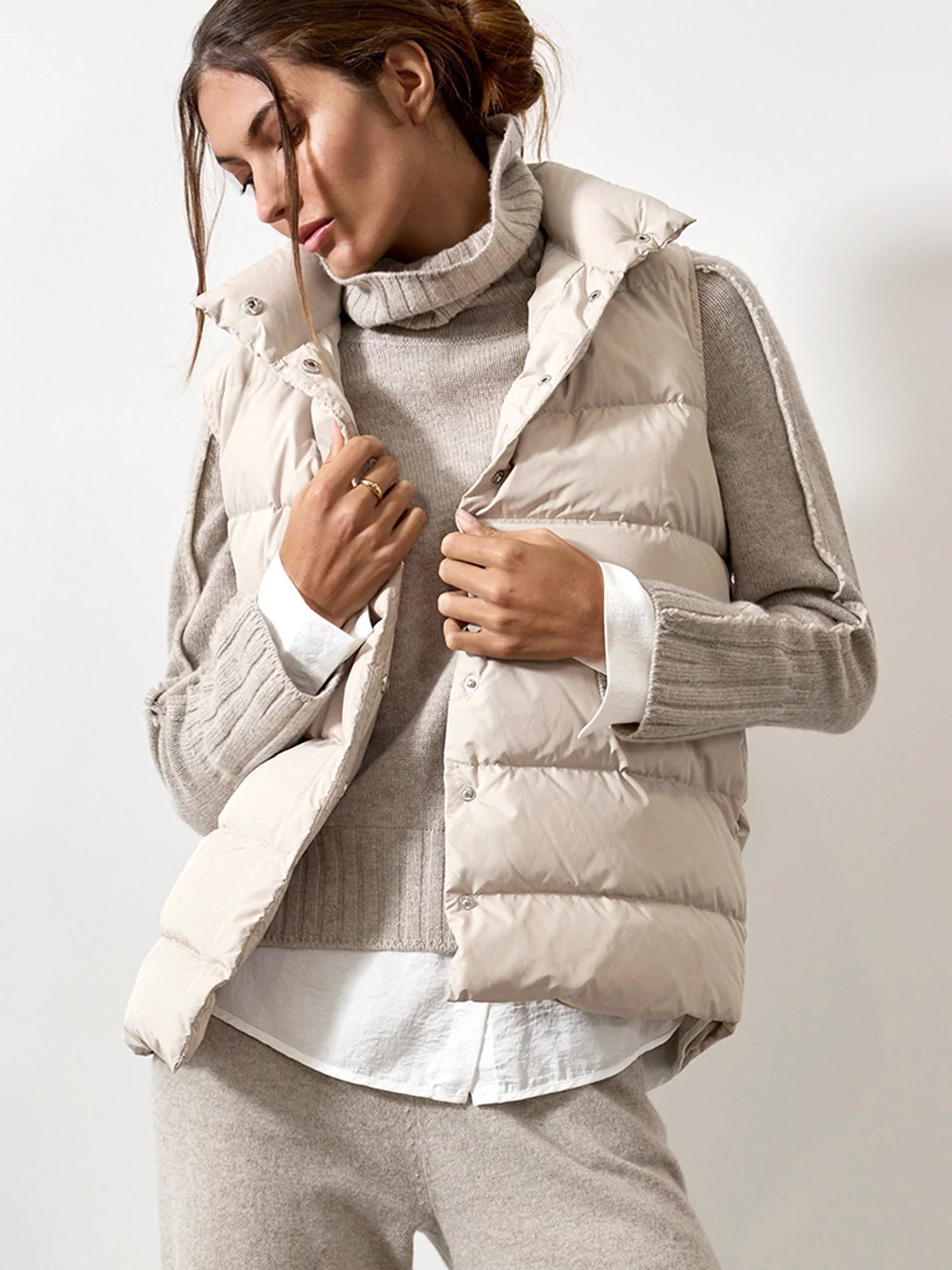The Anders Down Vest - Stone