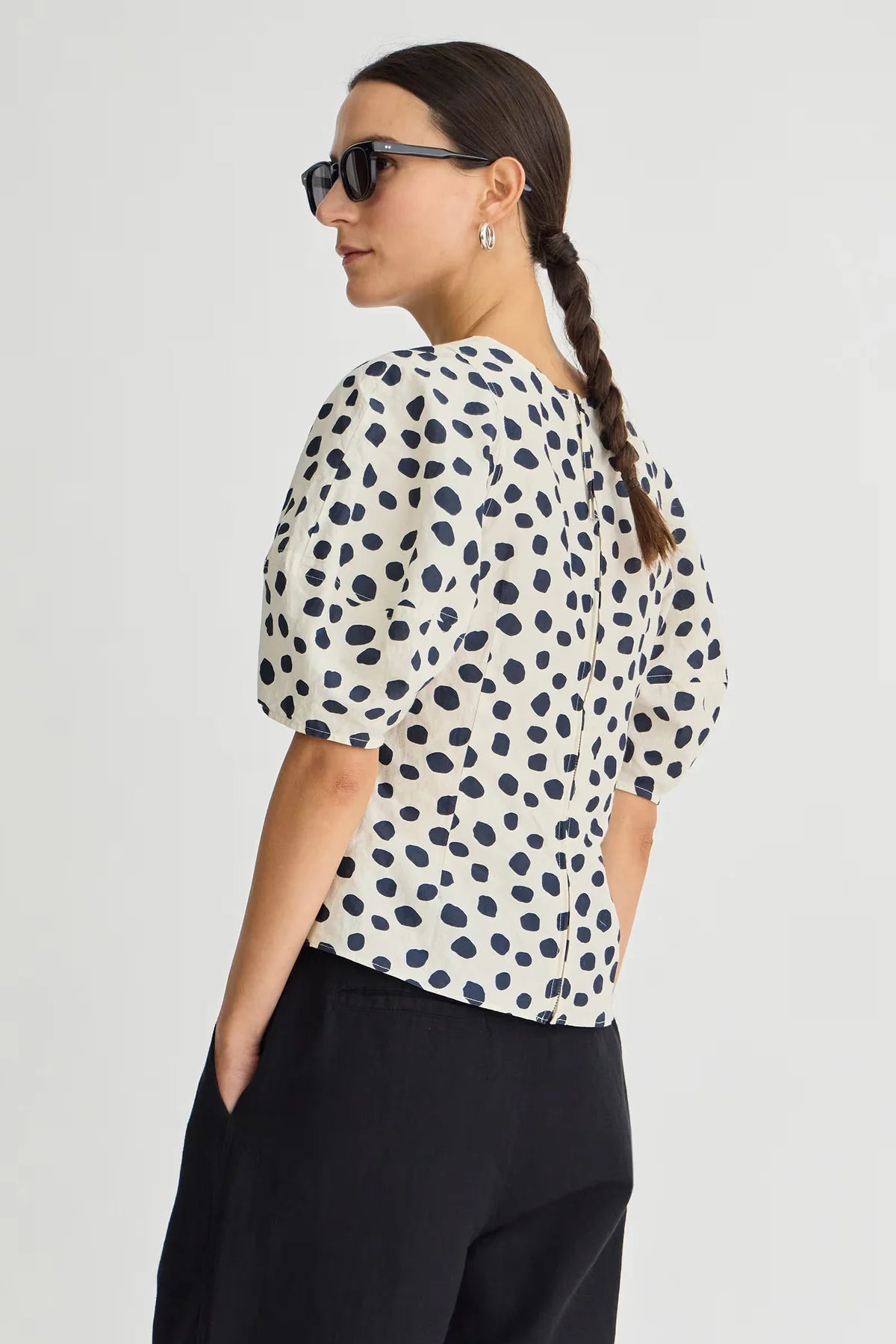 Lino Top - Black & White