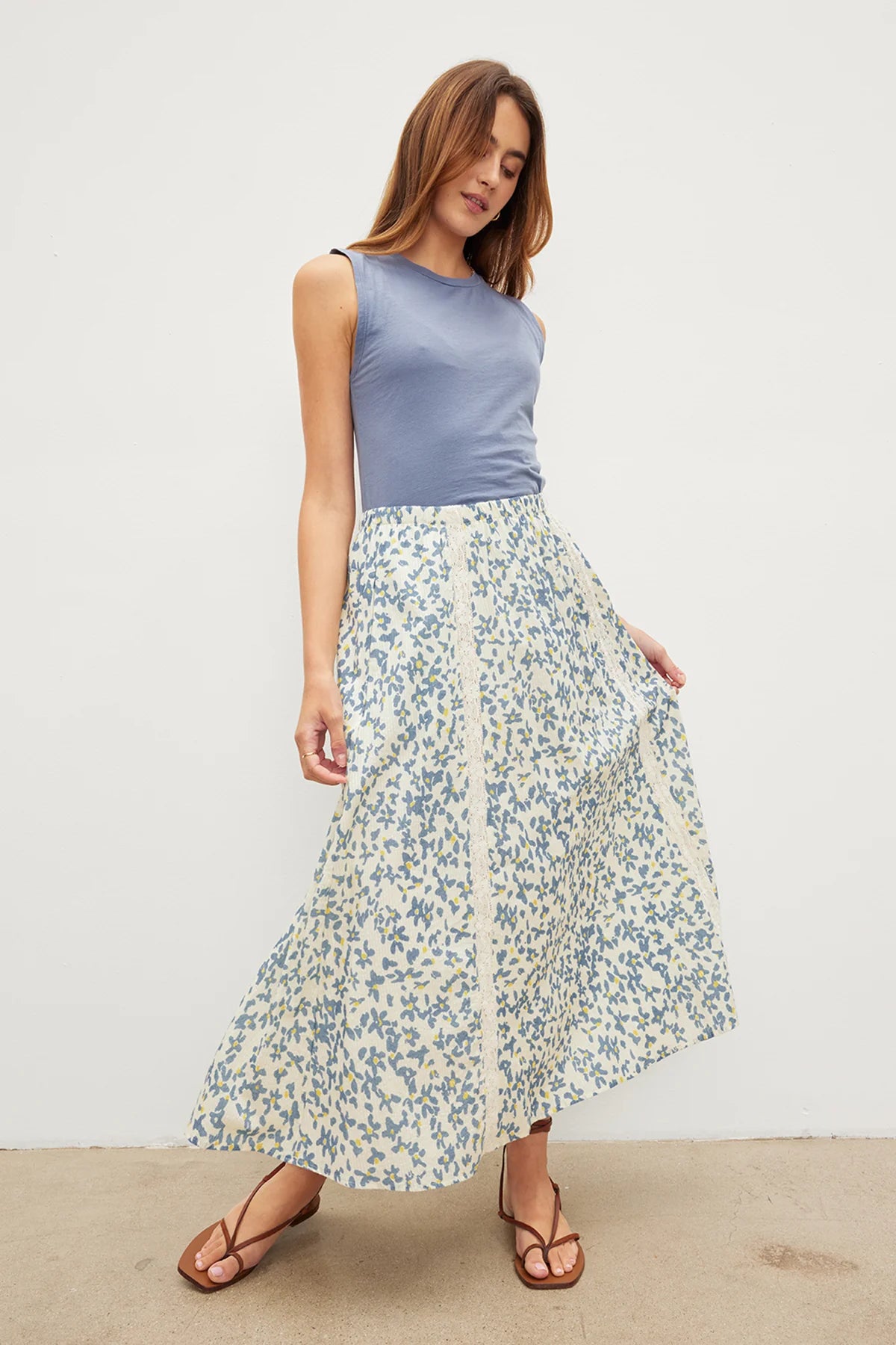 Kona Skirt - Blue Foral