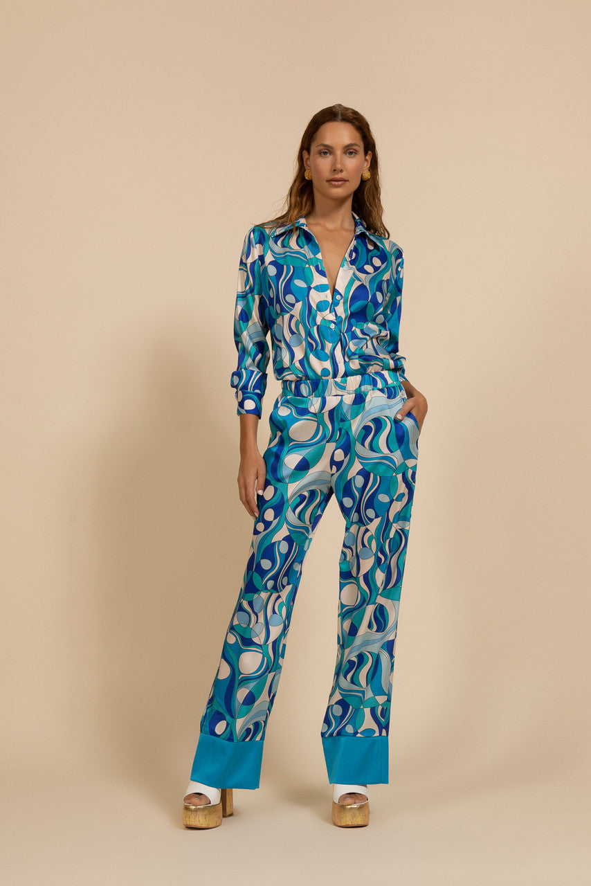 Alya Pant - Blue Multi
