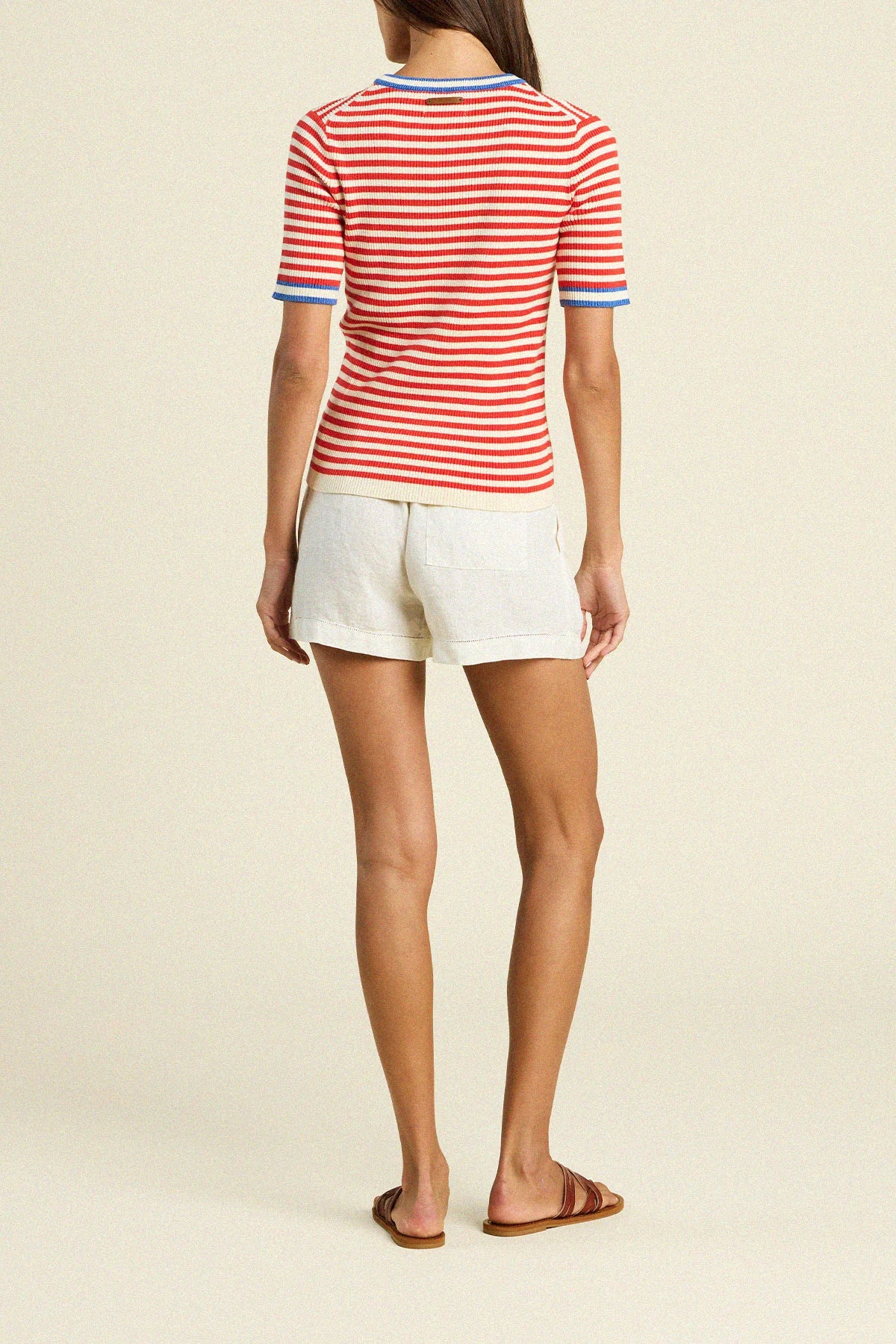 FARRAH SWEATER RED STRIPE