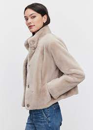 Sheena Faux Fur Jacket - Ash